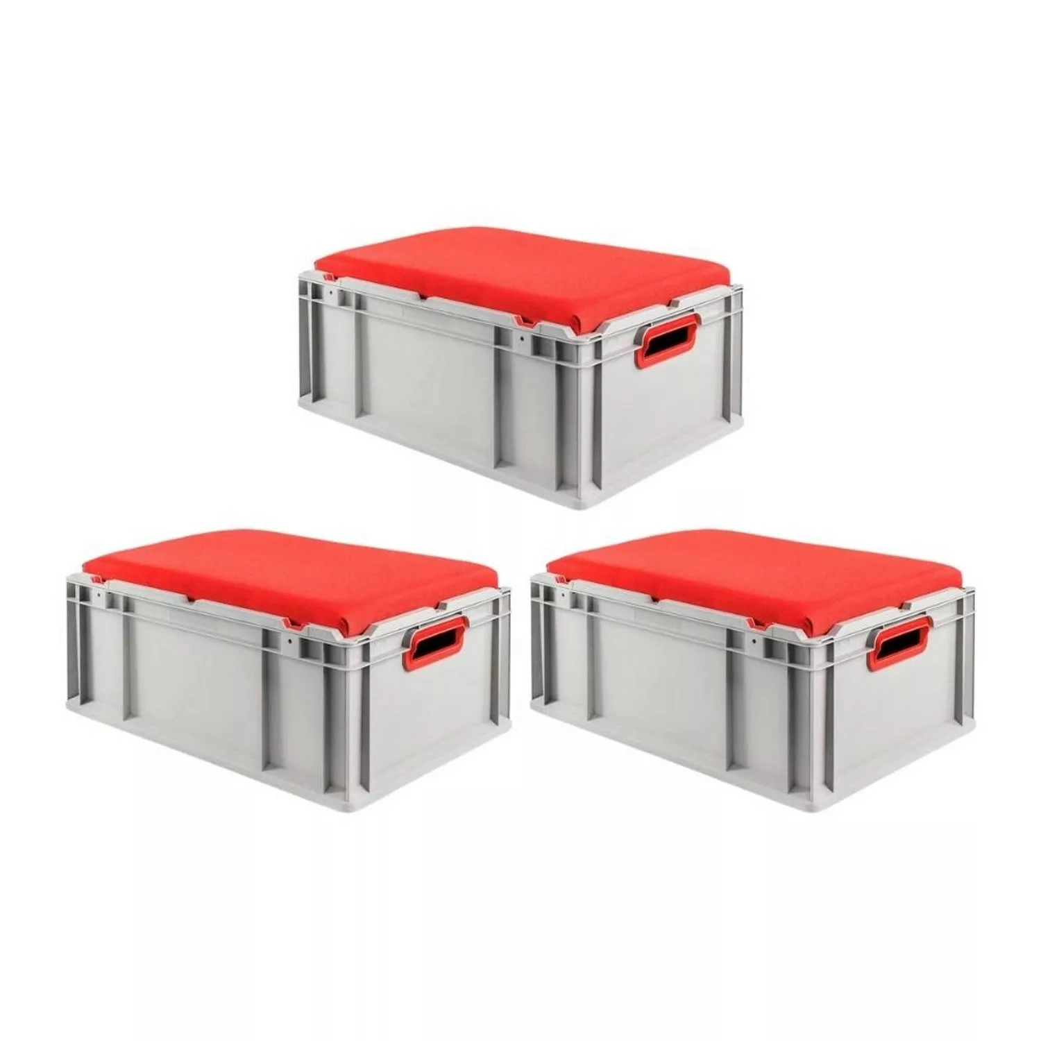 PROREGAL SparSet 3x Eurobox NextGen Seat Box Rot HxBxT 265 x 40 x 60 cm 44 günstig online kaufen