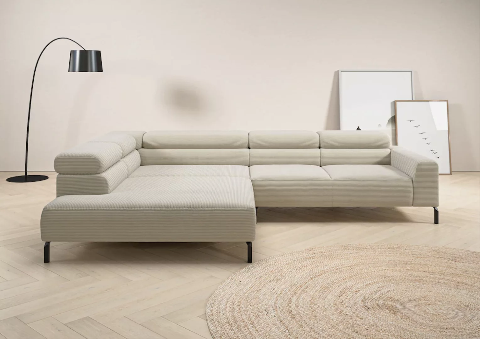 Places of Style Ecksofa Antonelli, L-Form, incl. Kopfteilverstellung, Breit günstig online kaufen