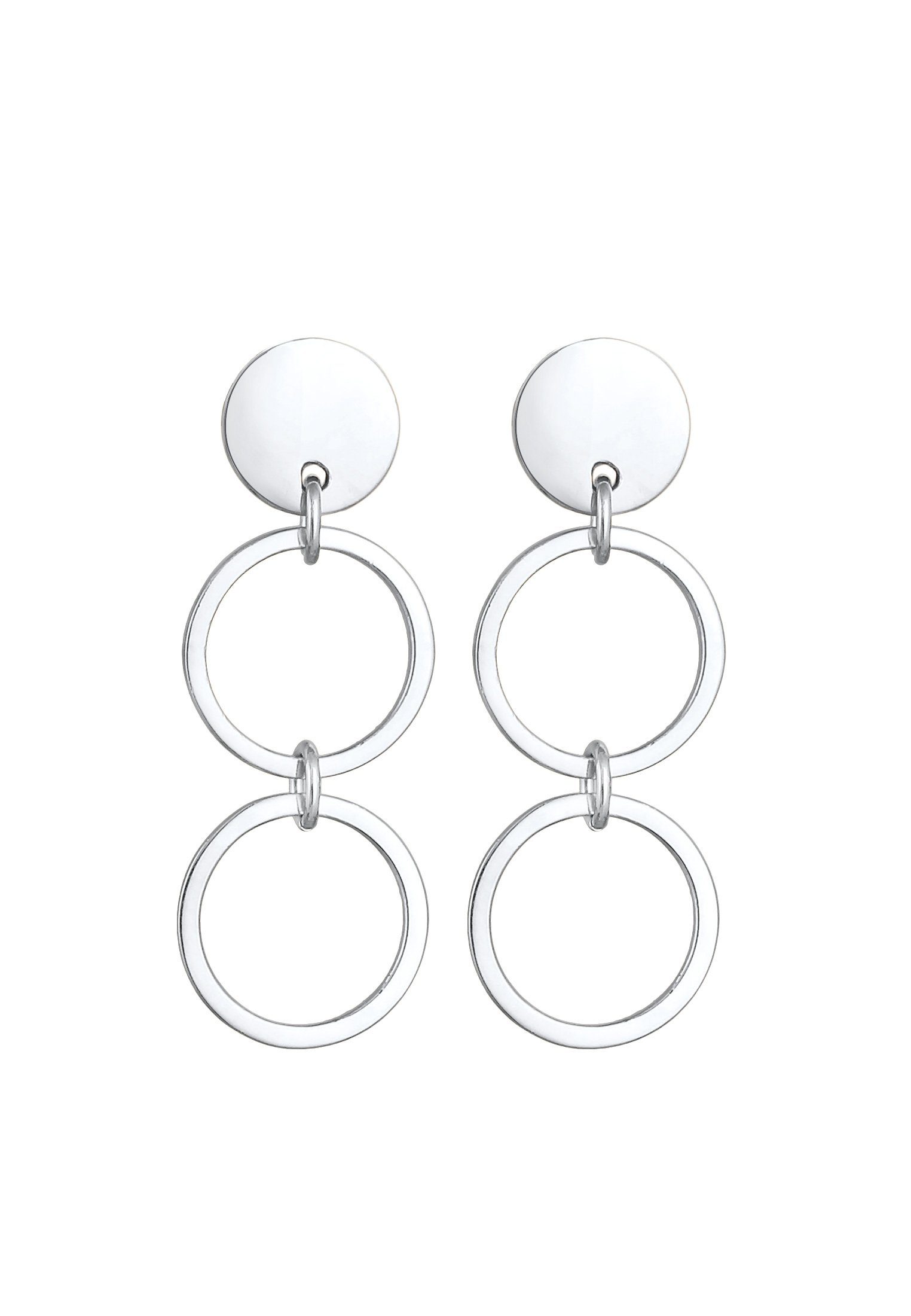 Elli Paar Ohrstecker Hänger Plättchen Ringe günstig online kaufen