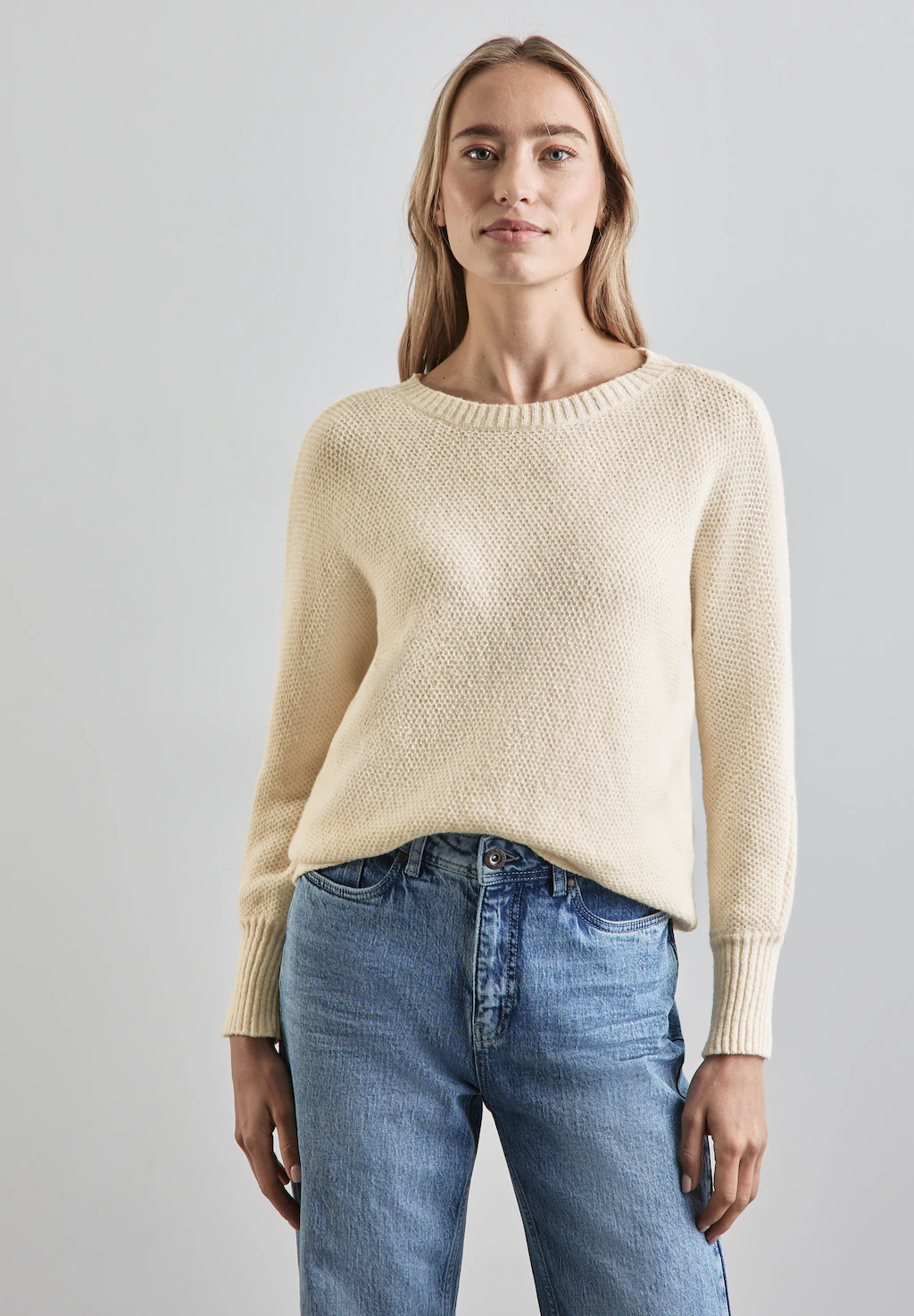 STREET ONE Strickpullover, mit Materialmix günstig online kaufen