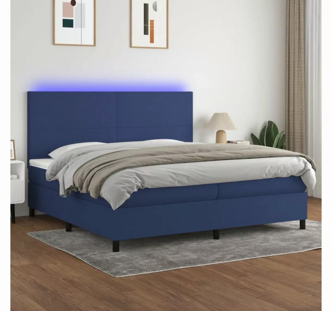 vidaXL Boxspringbett Bett Boxspringbett mit Matratze & LED Stoff (200 x 200 günstig online kaufen