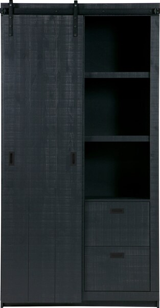 WOOOD Vitrine "Slide, mit Schiebetür", mit 4 Schubkästen, H 230 cm x B 120 günstig online kaufen
