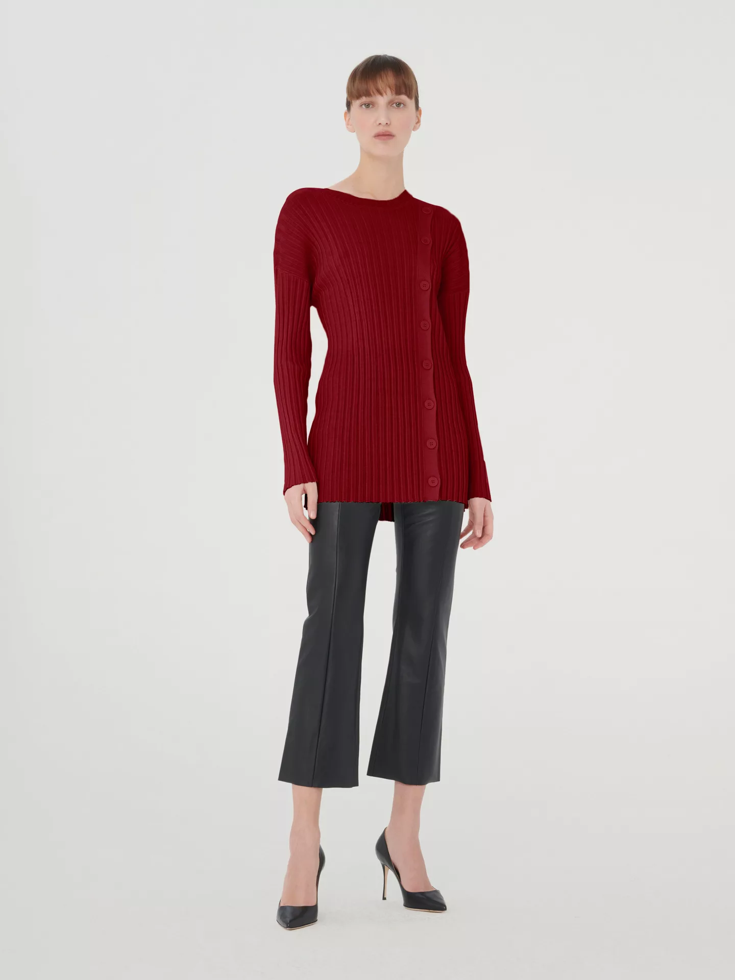 Wolford - Merino Detach Top Long Sleeves, Frau, soft cherry, Größe: M günstig online kaufen