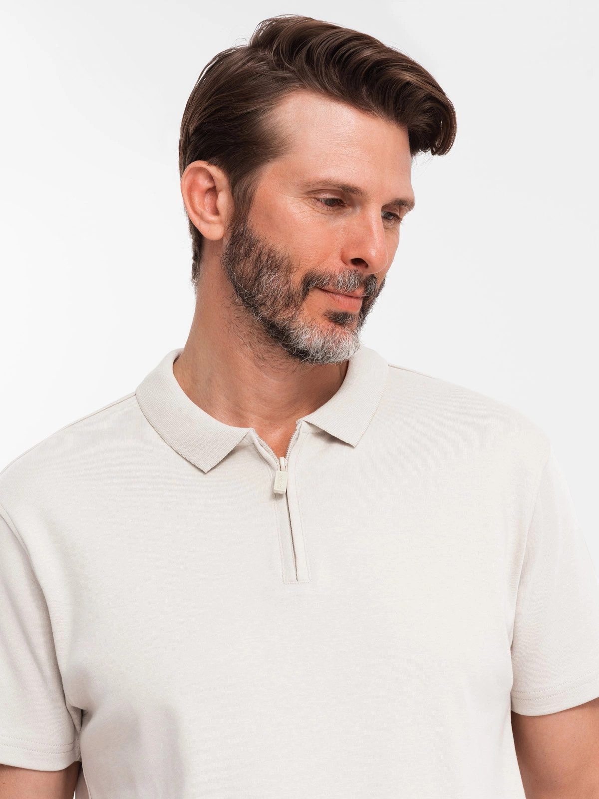 OMBRE Poloshirt Herren-Poloshirt mit Reißverschlusskragen günstig online kaufen