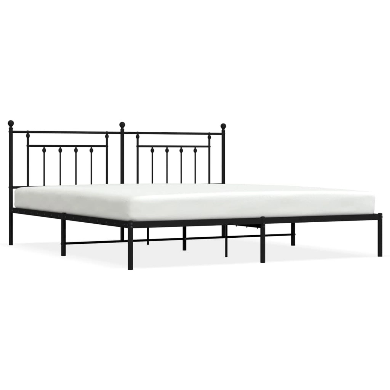 vidaXL Bettgestell mit Kopfteil Metall Schwarz 200x200 cm Modell 31851963 günstig online kaufen