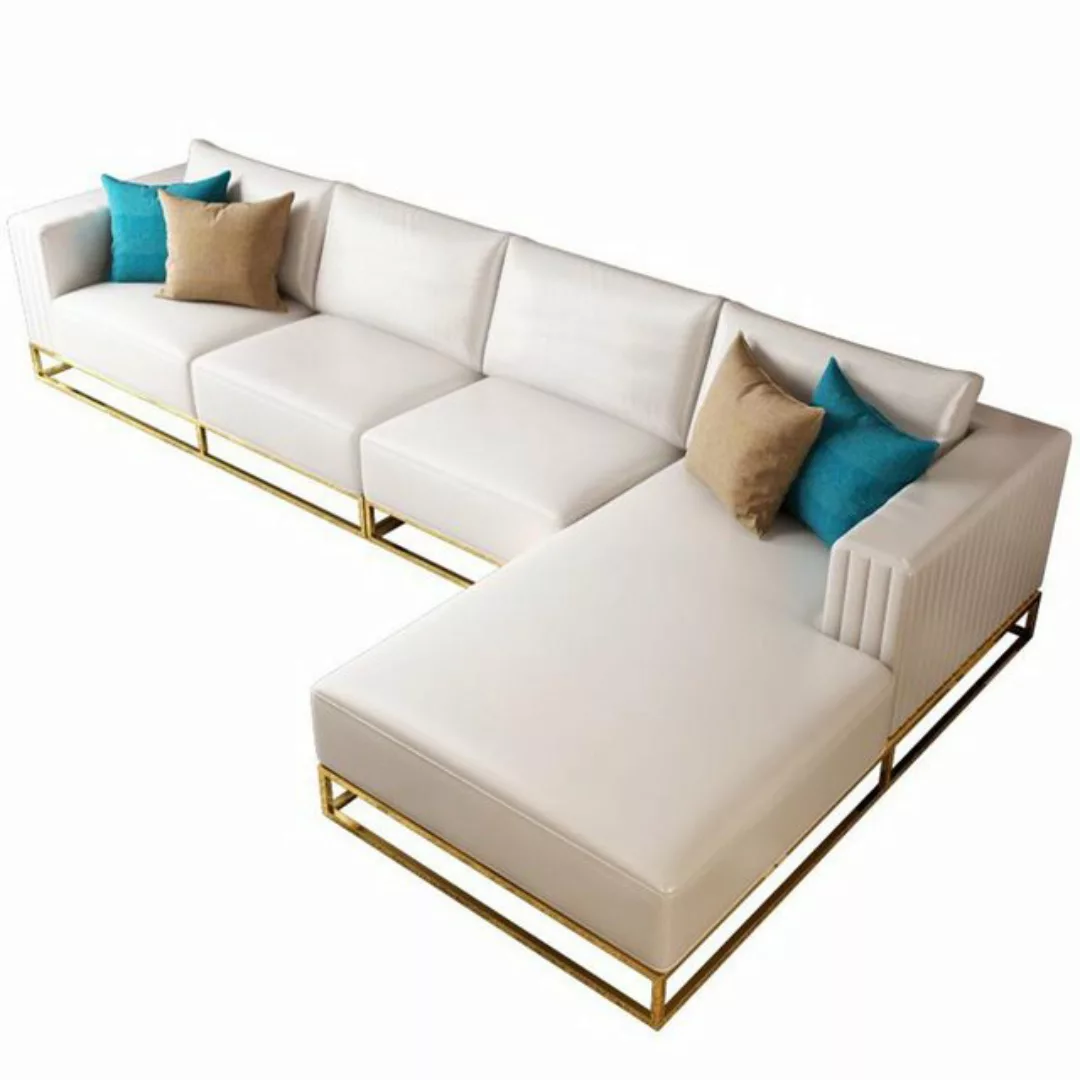 JVmoebel Ecksofa, Design Ecke Ecksofa L-form Modern Sofas Ledersofa Couch günstig online kaufen