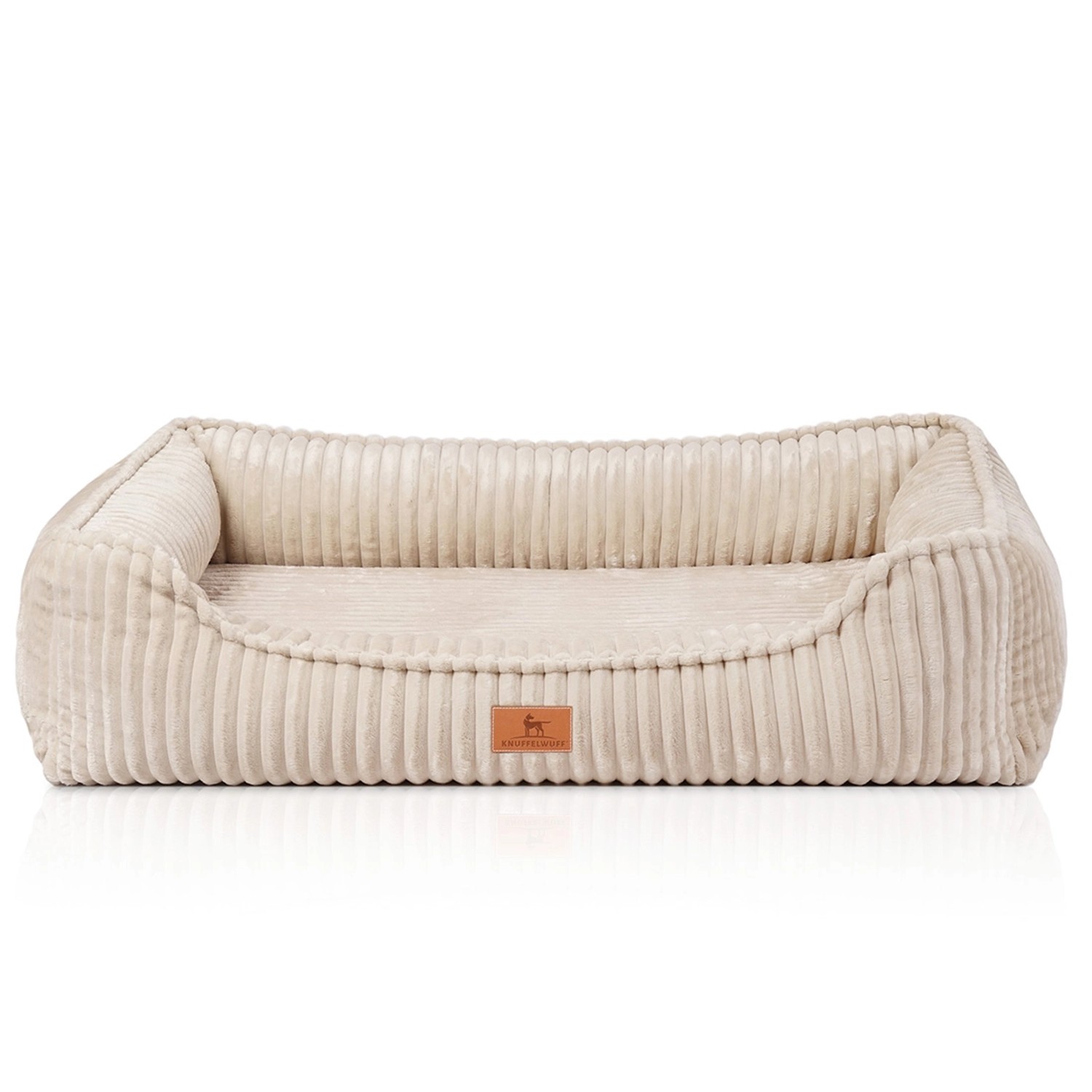 Knuffelwuff Hundebett Sedona Orthopädisch Breitcord M-L Beige günstig online kaufen