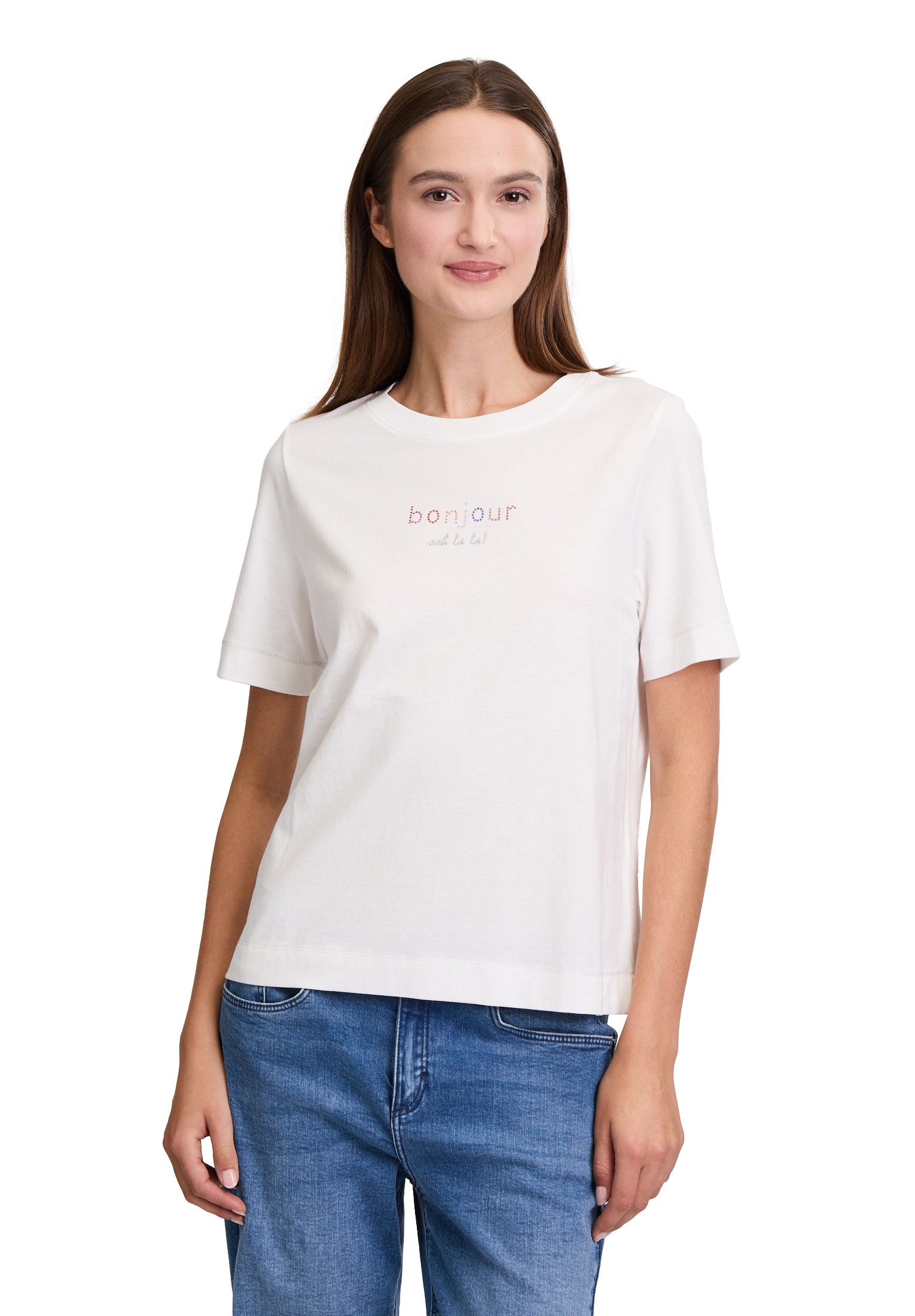 Cartoon Kurzarmshirt "Cartoon Damen Printshirt mit Rundhalsausschnitt", (1 günstig online kaufen