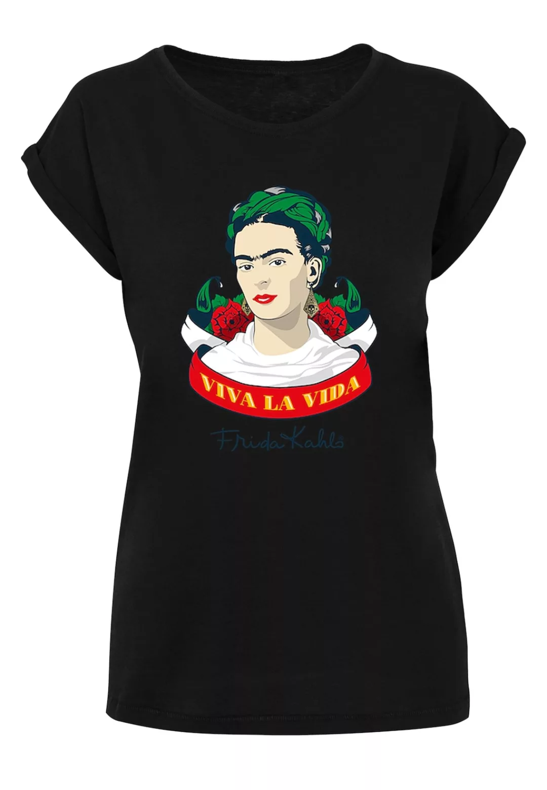 Merchcode T-Shirt "Merchcode Damen Ladies Frida Kahlo Viva la vida T-Shirt" günstig online kaufen