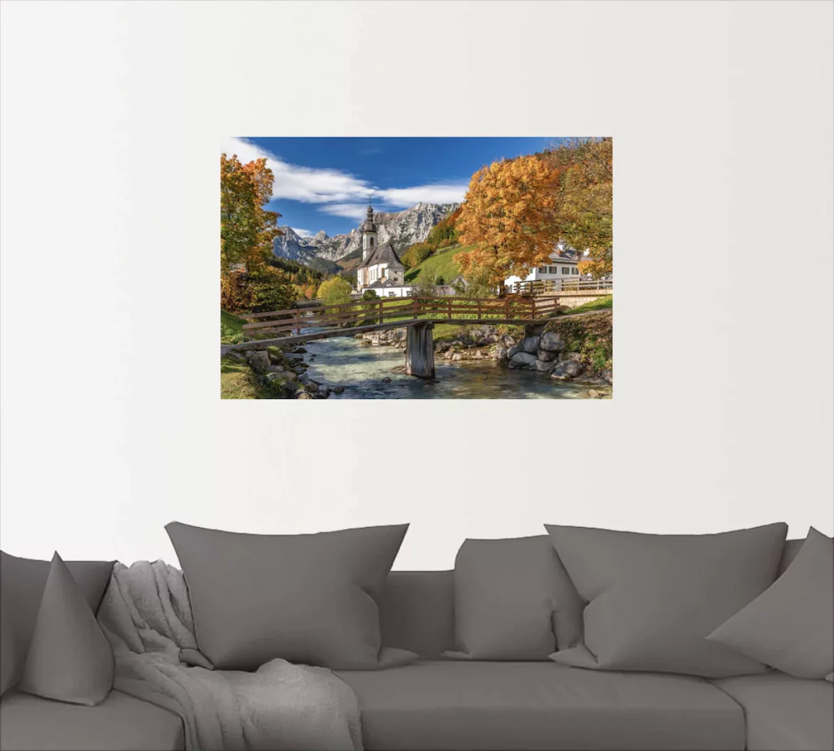 Artland Wandbild "Herbst im Berchtesgadener Land", Berge & Alpenbilder, (1 günstig online kaufen