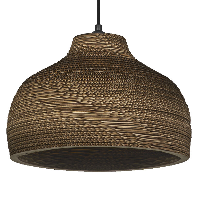 LEDVANCE Hängeleuchte Hat, Ø 36 cm, braun, Wellpappe günstig online kaufen