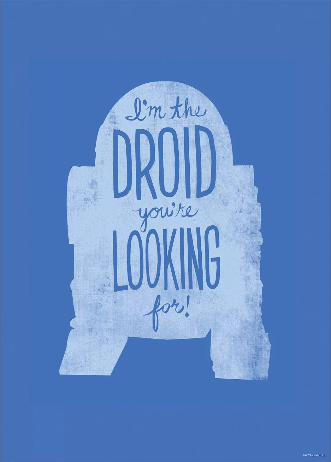Komar Wandbild "Star Wars Silhouette Quotes R2D2", (1 St.), Kinderzimmer, S günstig online kaufen