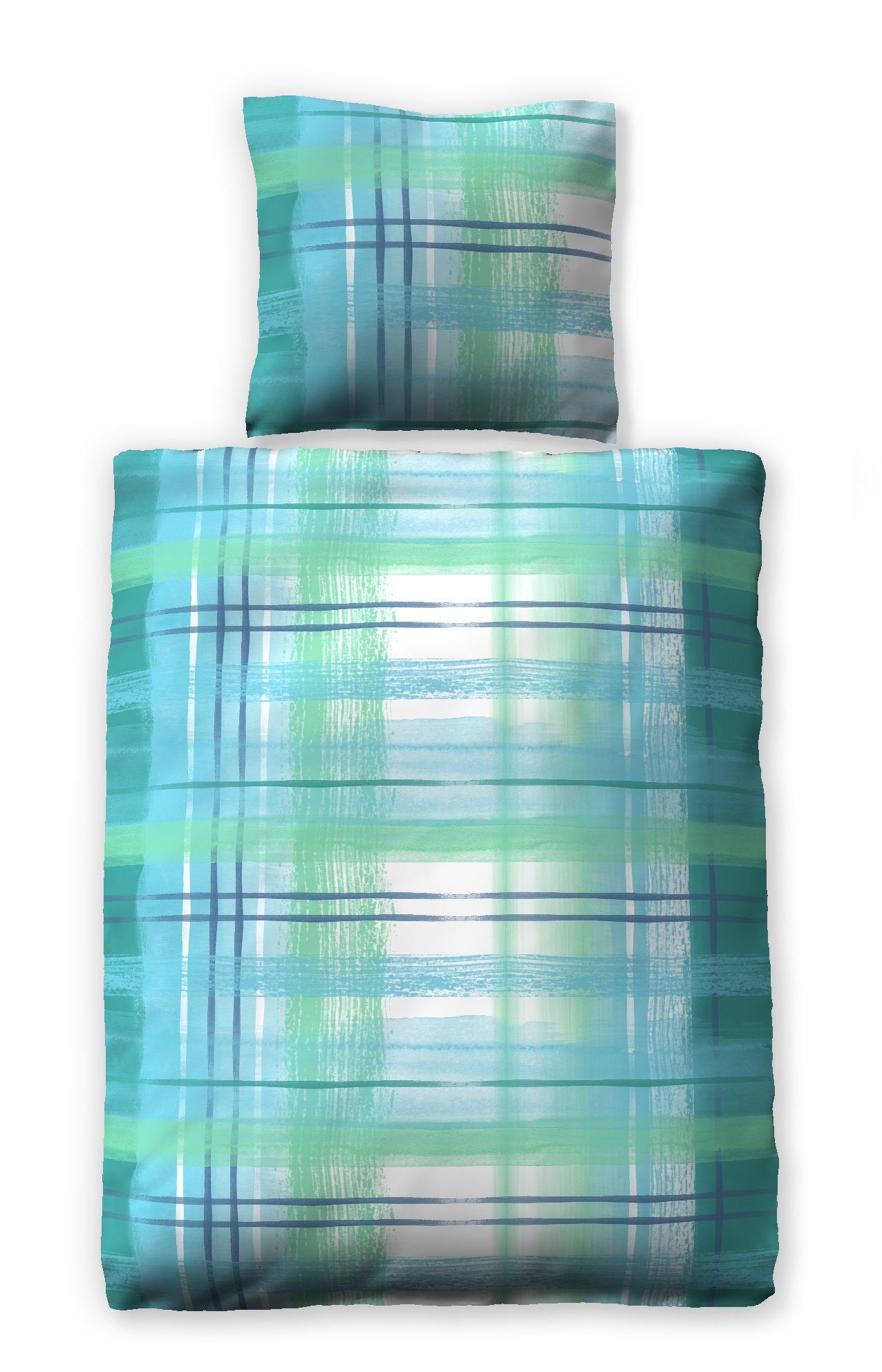 jilda-tex Bettwäsche Watercolor Blue, Seersucker, 2 günstig online kaufen