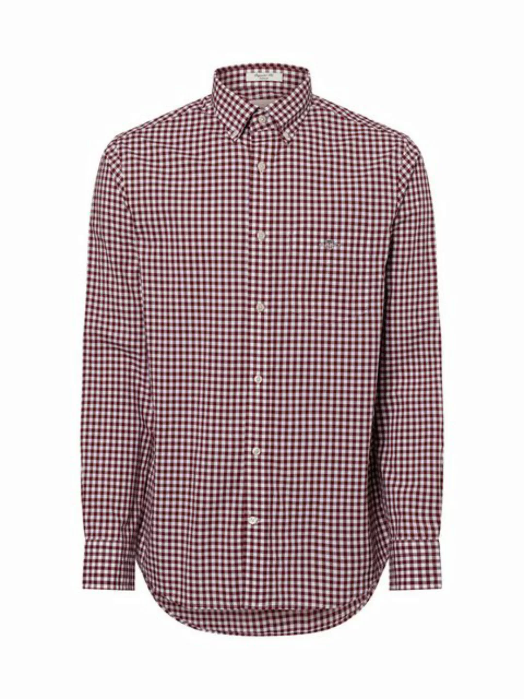 Gant Langarmhemd "REG POPLIN MICRO GINGHAM SHIRT", Regular Fit Popeline Hem günstig online kaufen