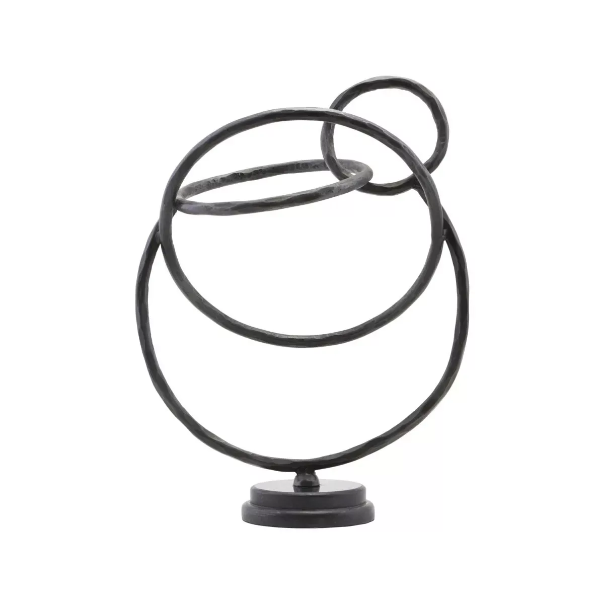 Skulptur Circles aus Eisen und Marmor in Schwarz günstig online kaufen