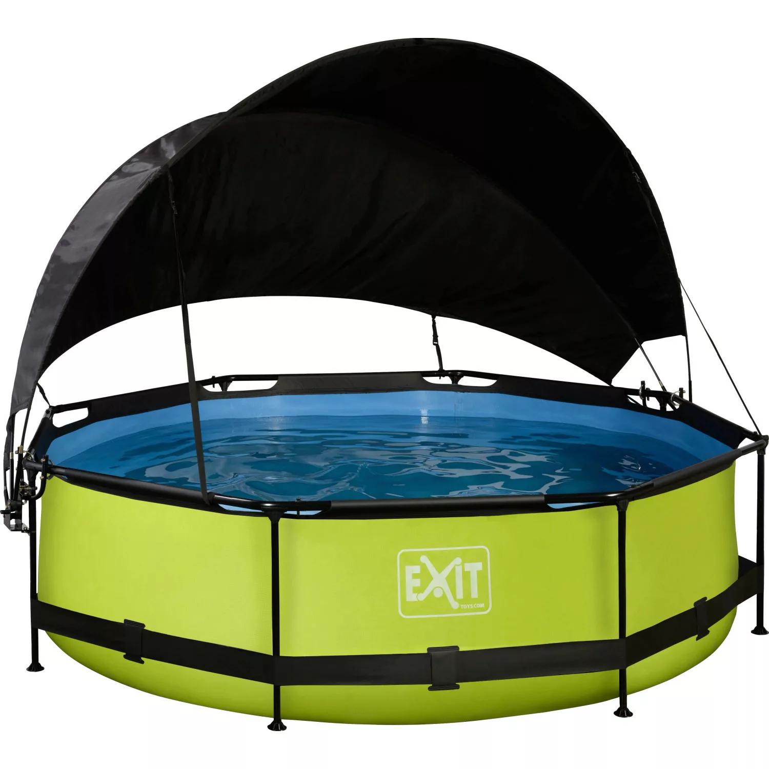 EXIT Lime Pool Grün ø 300 x 76 cm m. Filterpumpe u. Sonnensegel günstig online kaufen