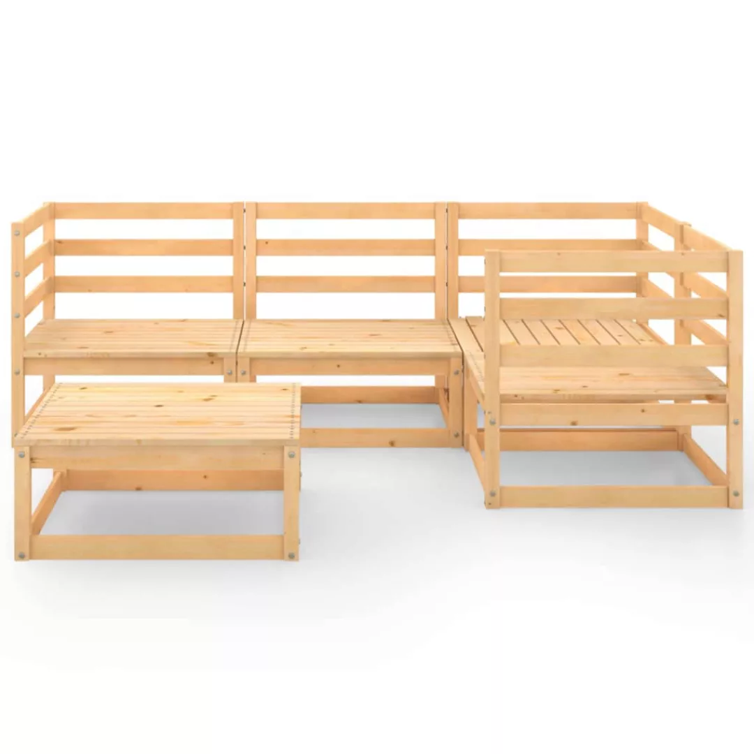 5-tlg. Garten-lounge-set Massivholz Kiefer günstig online kaufen