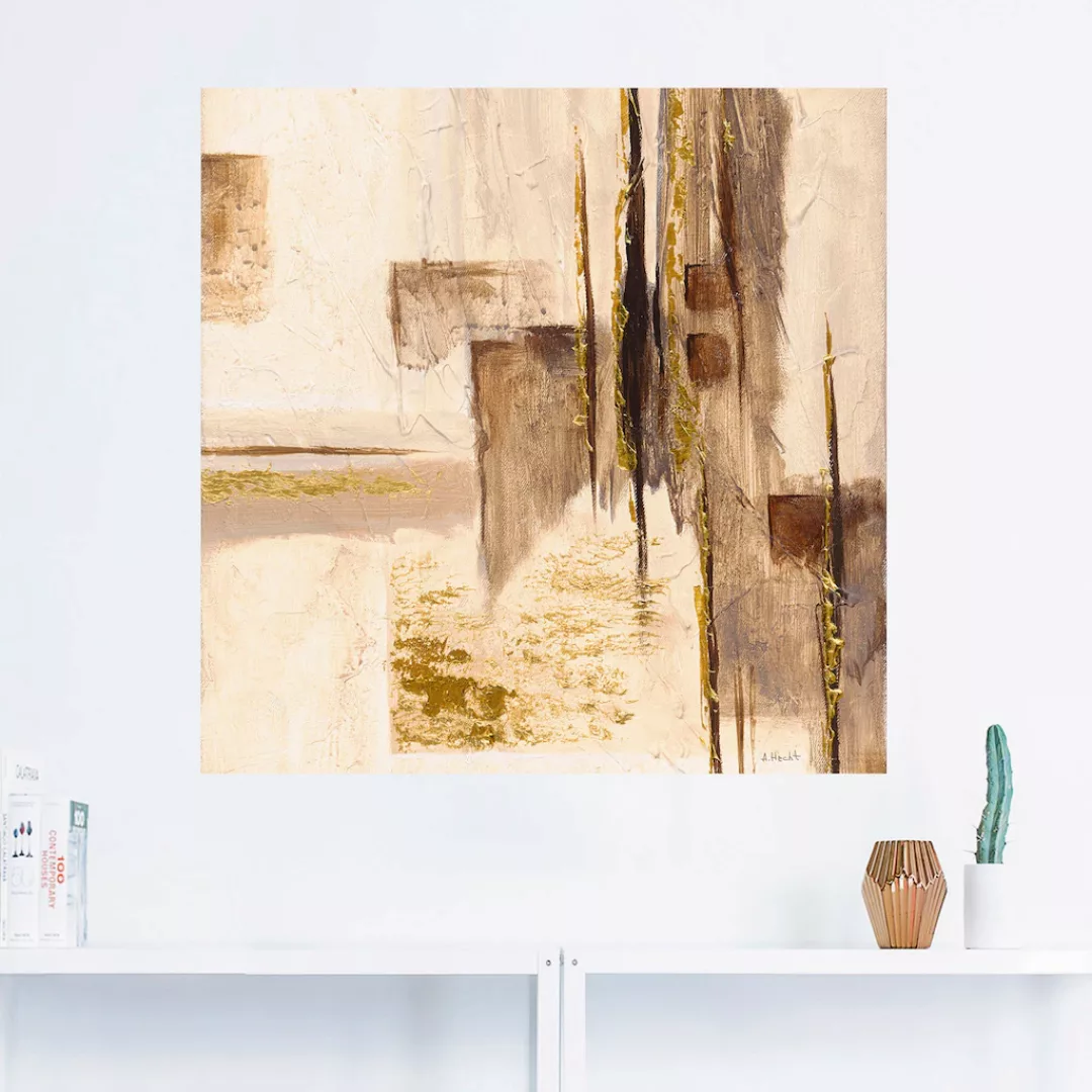 Artland Wandbild "Goldene Silhouette I", Muster, (1 St.), als Leinwandbild, günstig online kaufen