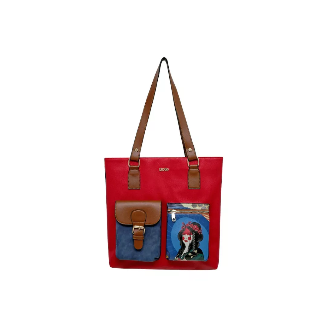 DOGO Umhängetasche "Damen Multi Pocket Bag Bring Your Colours To Life Vegan günstig online kaufen