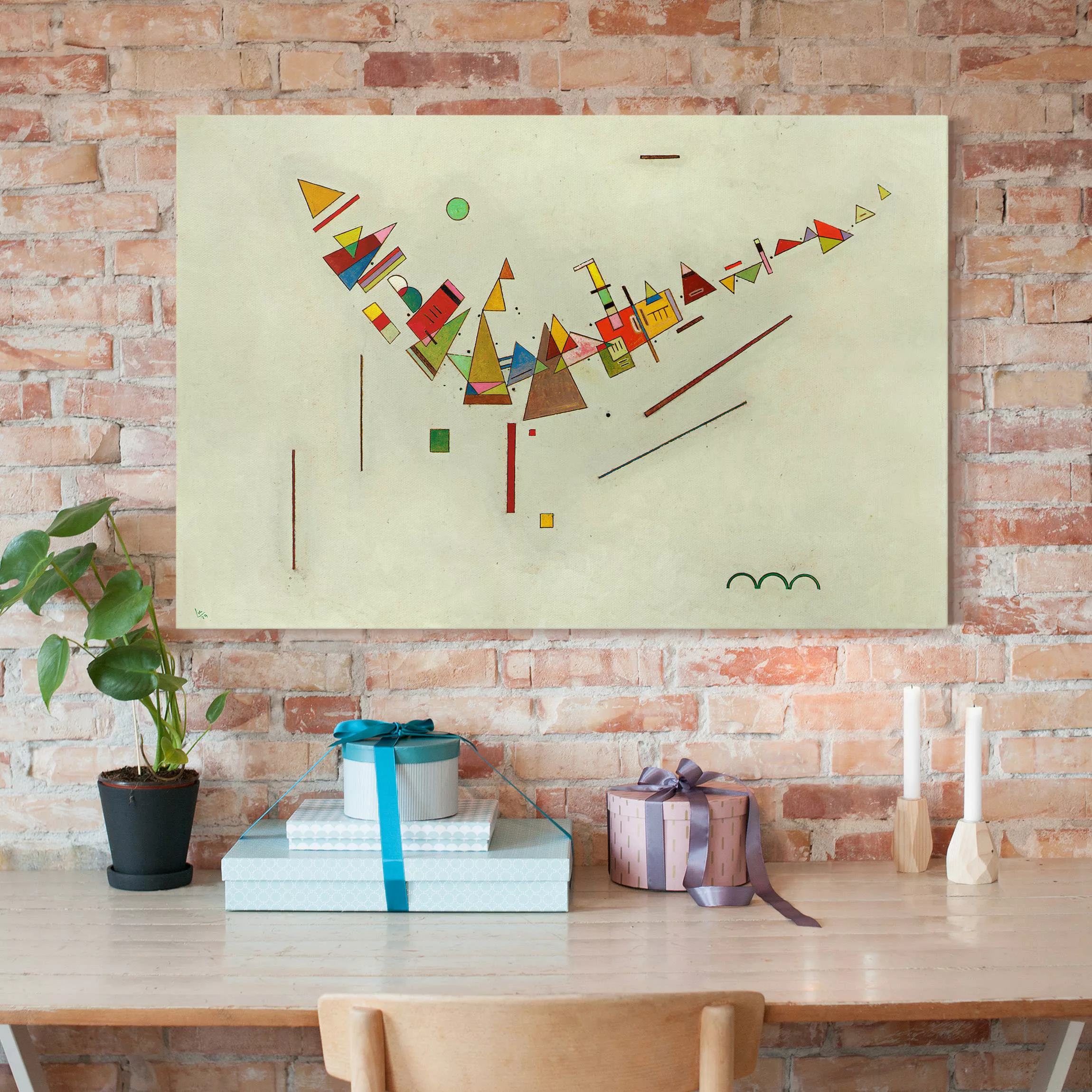 Leinwandbild Kunstdruck - Querformat Wassily Kandinsky - Winkelschwung günstig online kaufen