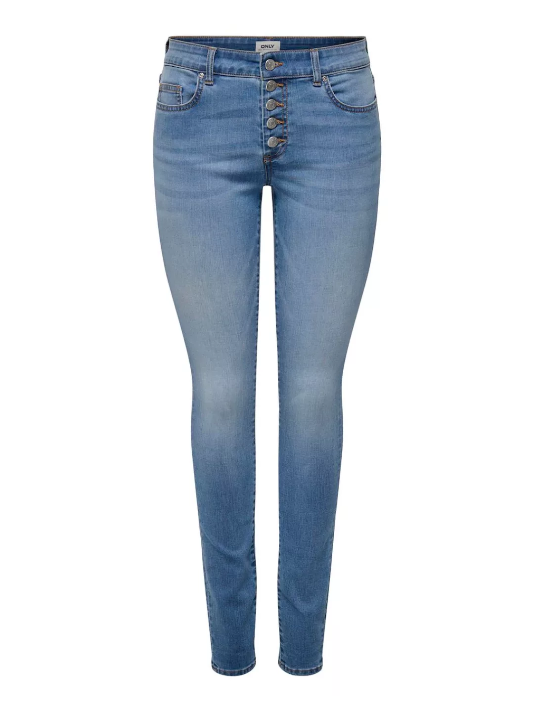 ONLY Skinny-fit-Jeans "ONLHUSH MID SK VIS BUTTON DNM BOX X" günstig online kaufen