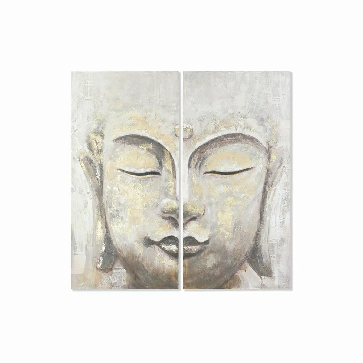 Satz Mit 2 Bildern Dkd Home Decor Buddha Orientalisch (120 X 3,7 X 120 Cm) günstig online kaufen