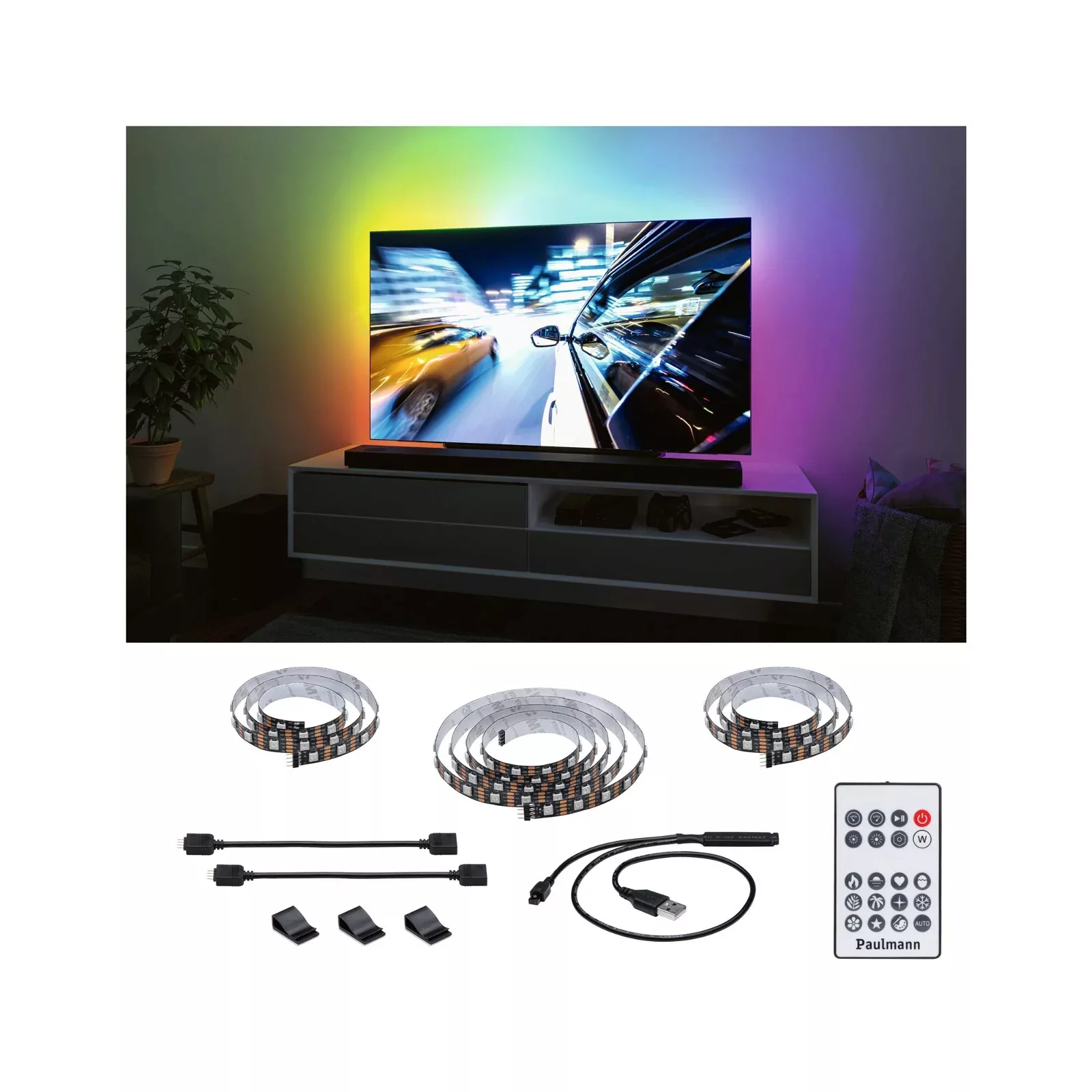 Paulmann EntertainLED LED-Strip RGB TV-Set 65 Zoll günstig online kaufen