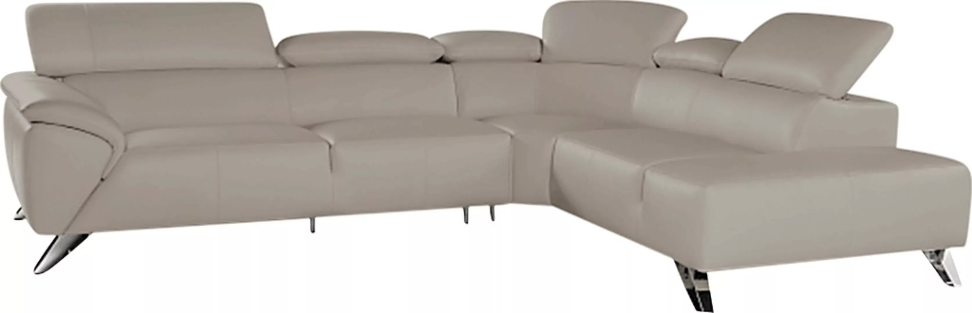 Nicoletti Home Ecksofa, Breite 285cm, mit verstellbarer Kopfstütze, Ottoman günstig online kaufen