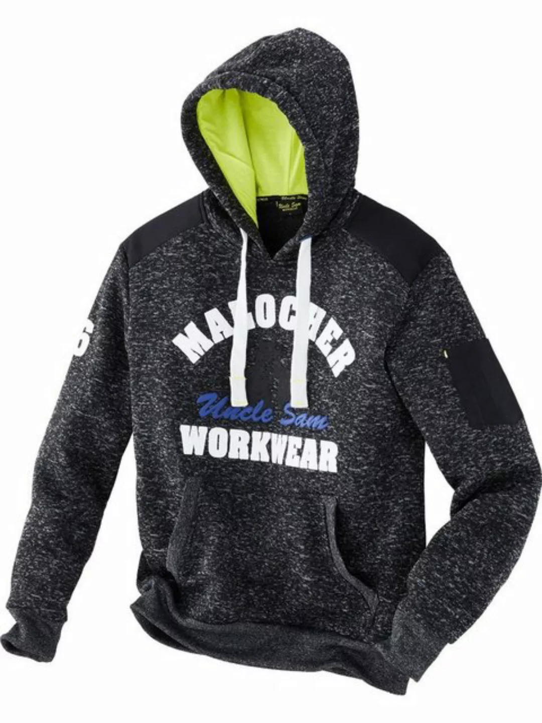 Uncle Sam Kapuzensweatshirt Strickfleecehoodie schwarz/royal/limette günstig online kaufen