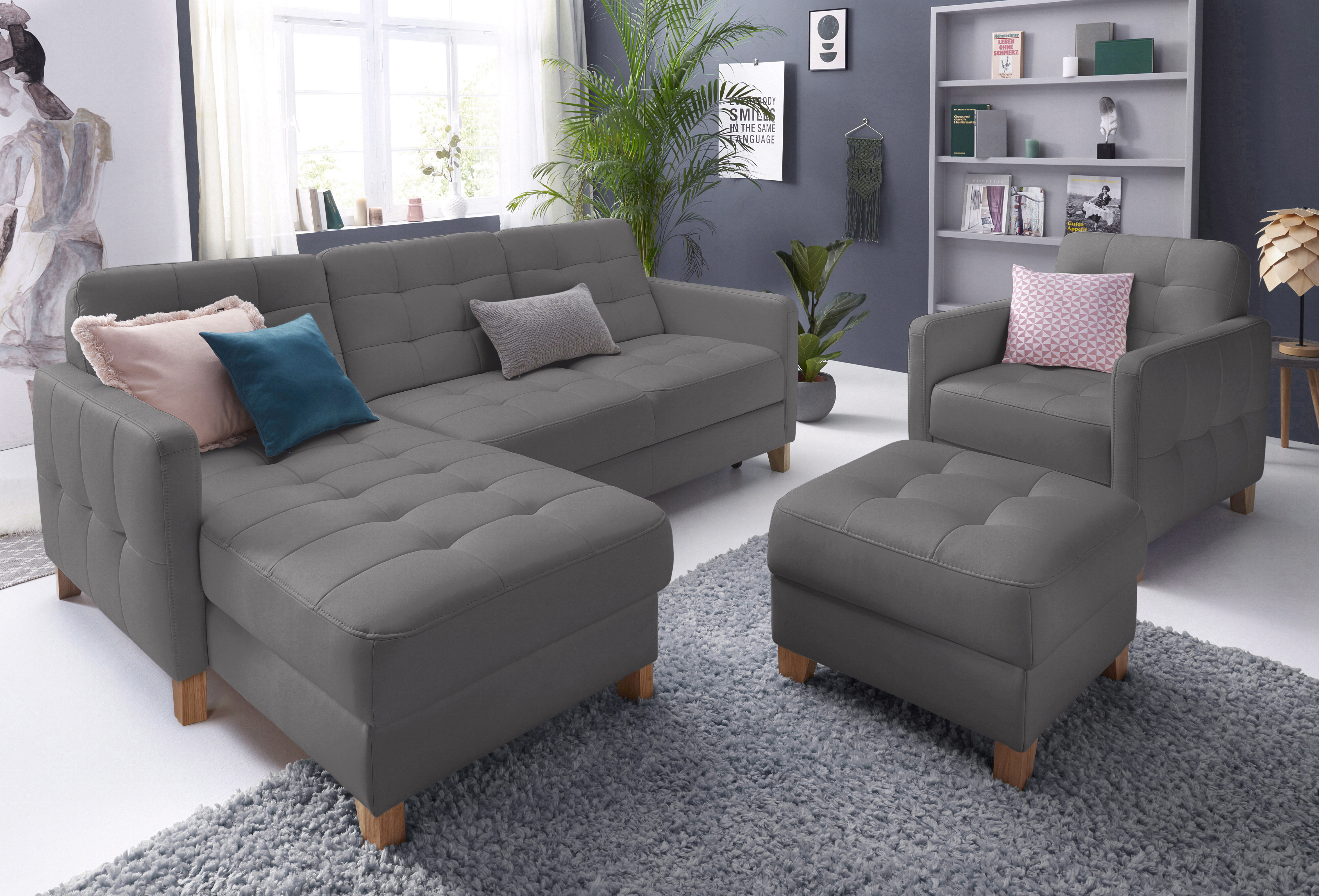 exxpo - sofa fashion Ecksofa "Elio, kompakt und komfortabel, bequem und zei günstig online kaufen