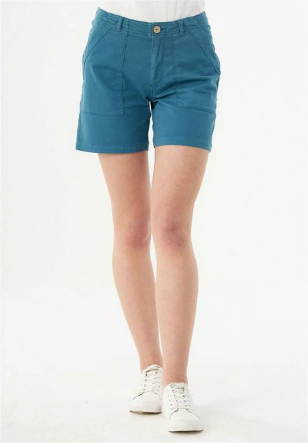 ORGANICATION Shorts Women's Garment Dyed Shorts in Petrol Blue günstig online kaufen