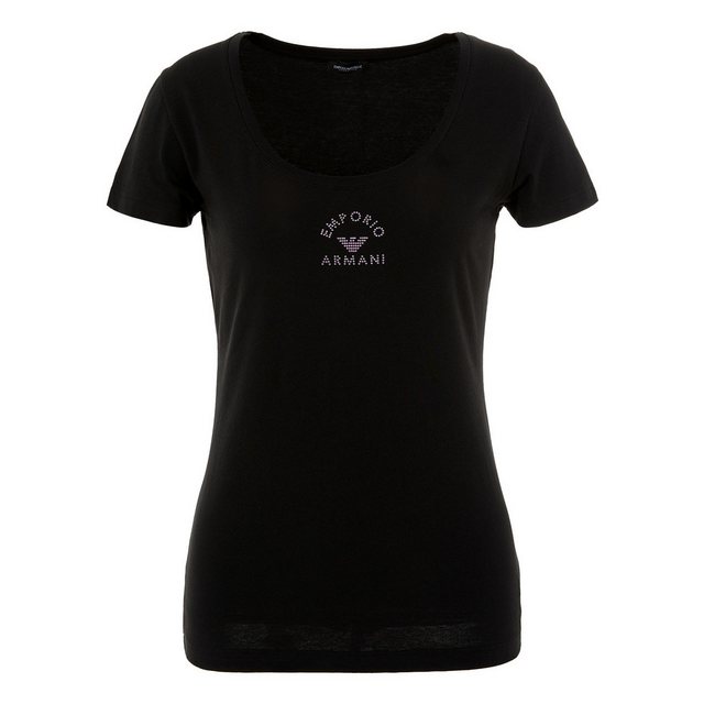 Emporio Armani T-Shirt S/S U-Neck mit funkelndem Logo und Markenschriftzug günstig online kaufen