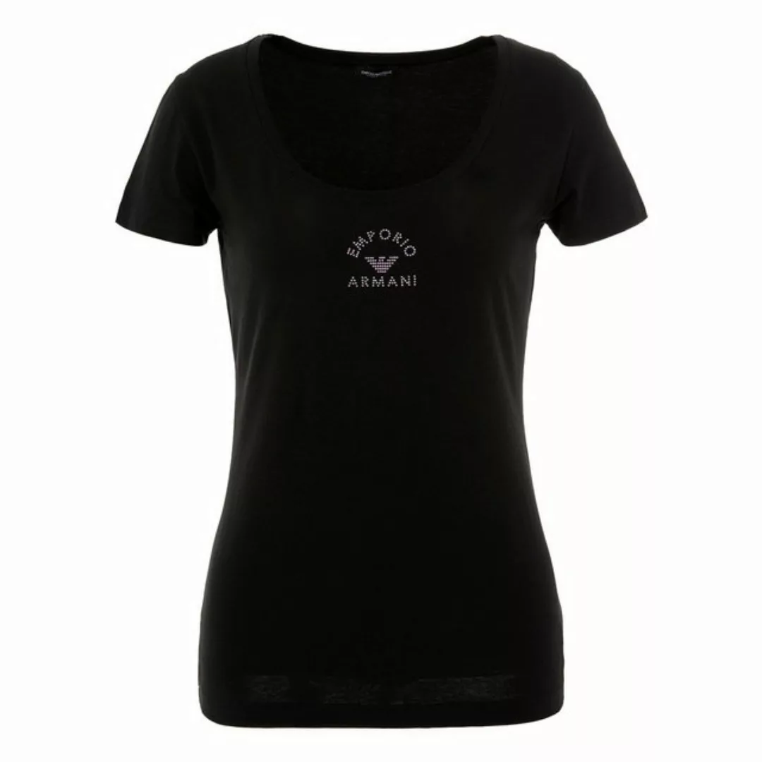 Emporio Armani T-Shirt S/S U-Neck mit funkelndem Logo und Markenschriftzug günstig online kaufen