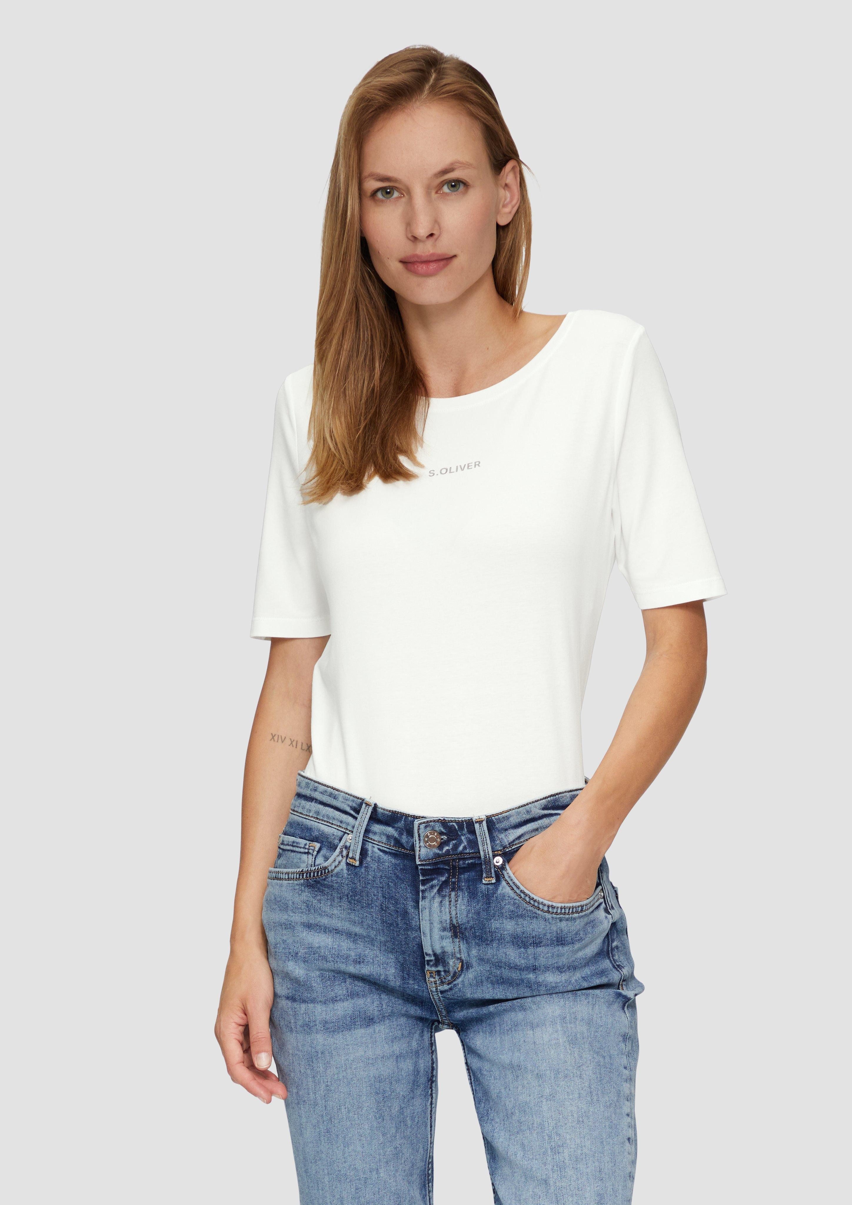 s.Oliver T-Shirt mit Logoschriftzug günstig online kaufen