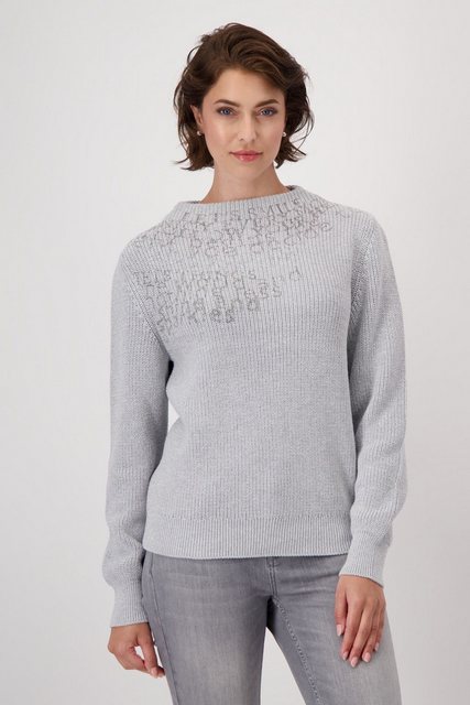 Monari Strickpullover mit Rautenmuster günstig online kaufen