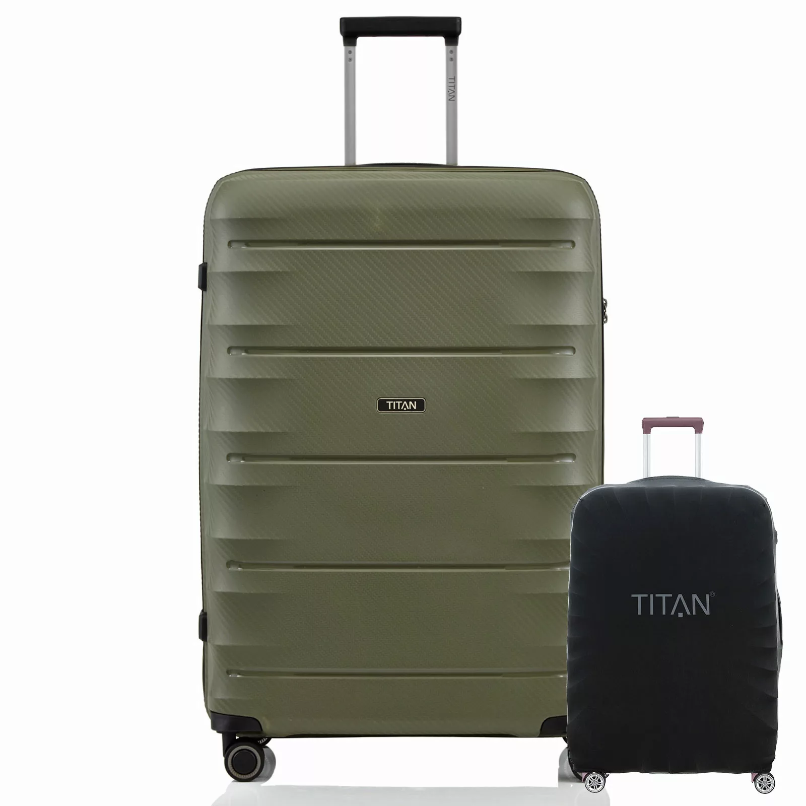 TITAN HIGHLIGHT Khaki 76cm Trolley Inkl. Kofferschutz günstig online kaufen