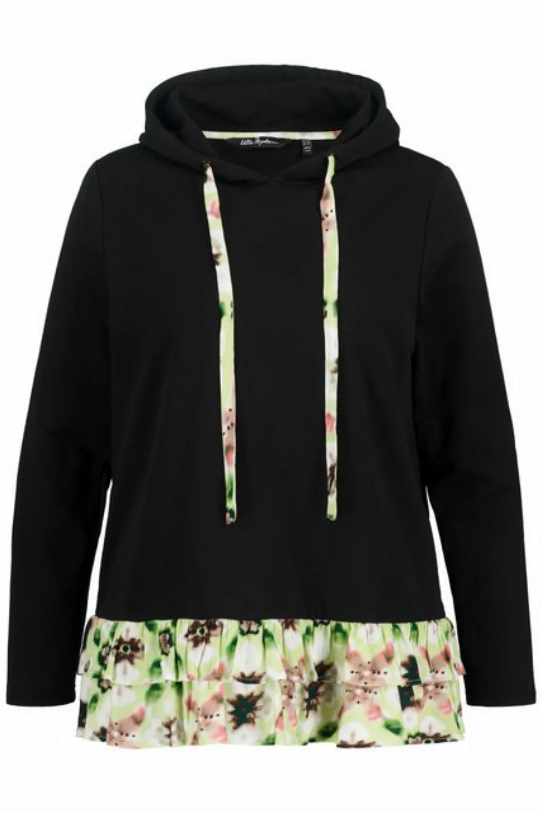 Ulla Popken Sweatshirt Hoodie Lagenlook A-Linie Langarm Kapuzenshirt günstig online kaufen