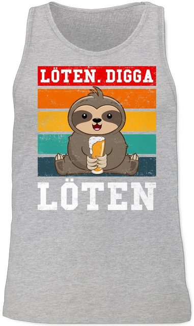 Shirtracer Tanktop Löten Digga Löten Vintage weiß bunt Party & Alkohol Herr günstig online kaufen