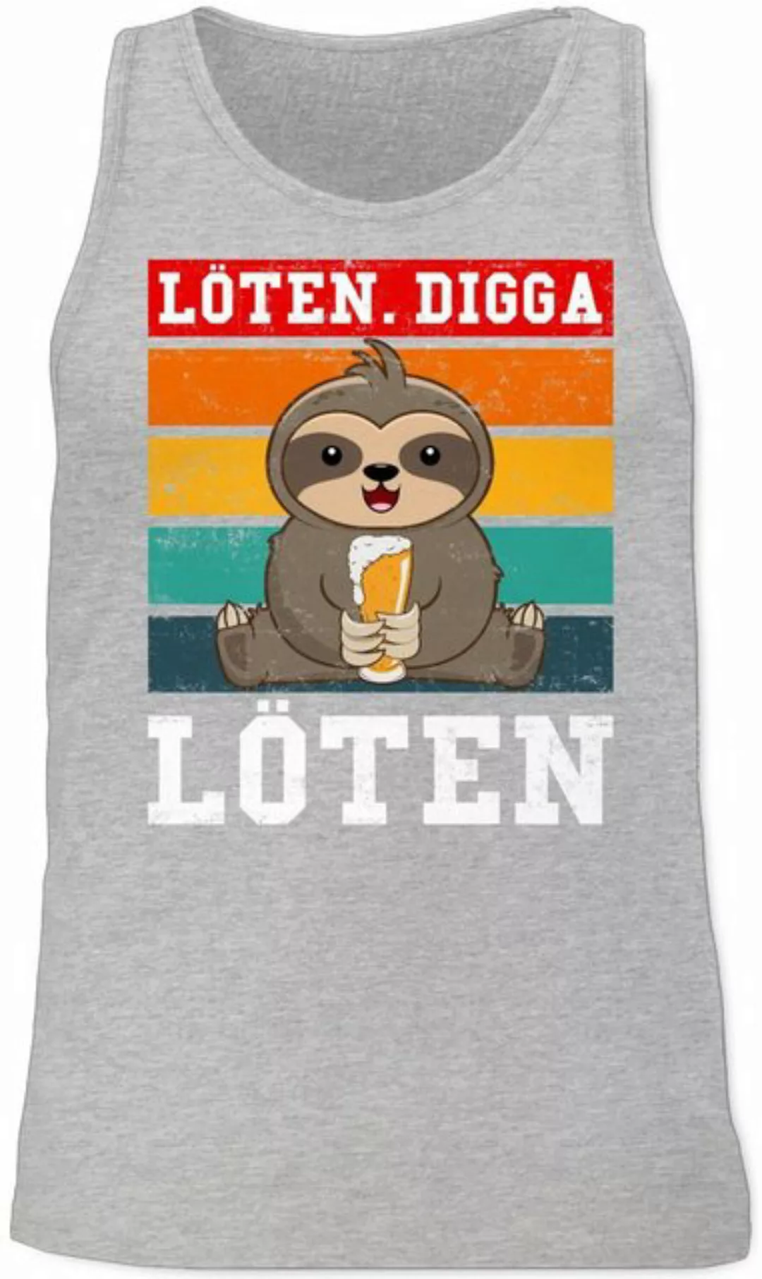 Shirtracer Tanktop Löten Digga Löten Vintage weiß bunt Party & Alkohol Herr günstig online kaufen