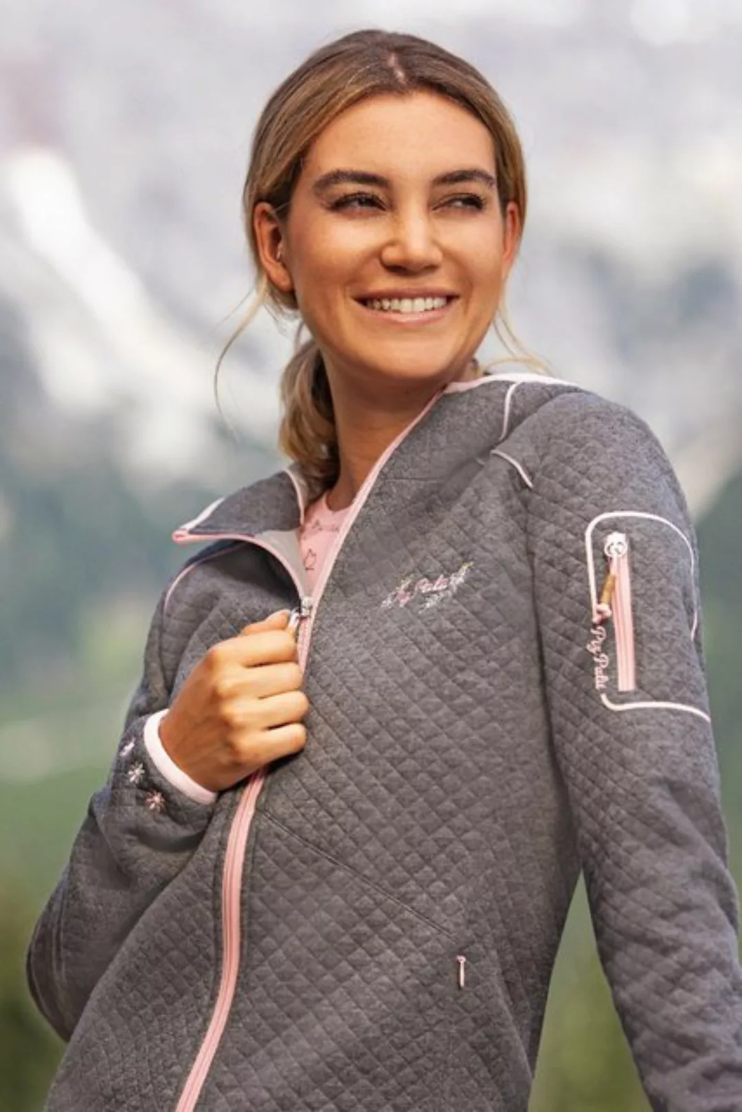 Piz Palü Outdoorjacke Outdoorjacke Damen - EICHENAU - grau/rosa günstig online kaufen