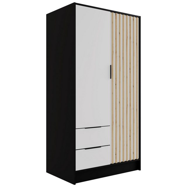 ALTDECOR Drehtürenschrank NELIA (Kleiderschrank Aluminium-Leisten Lamelle) günstig online kaufen