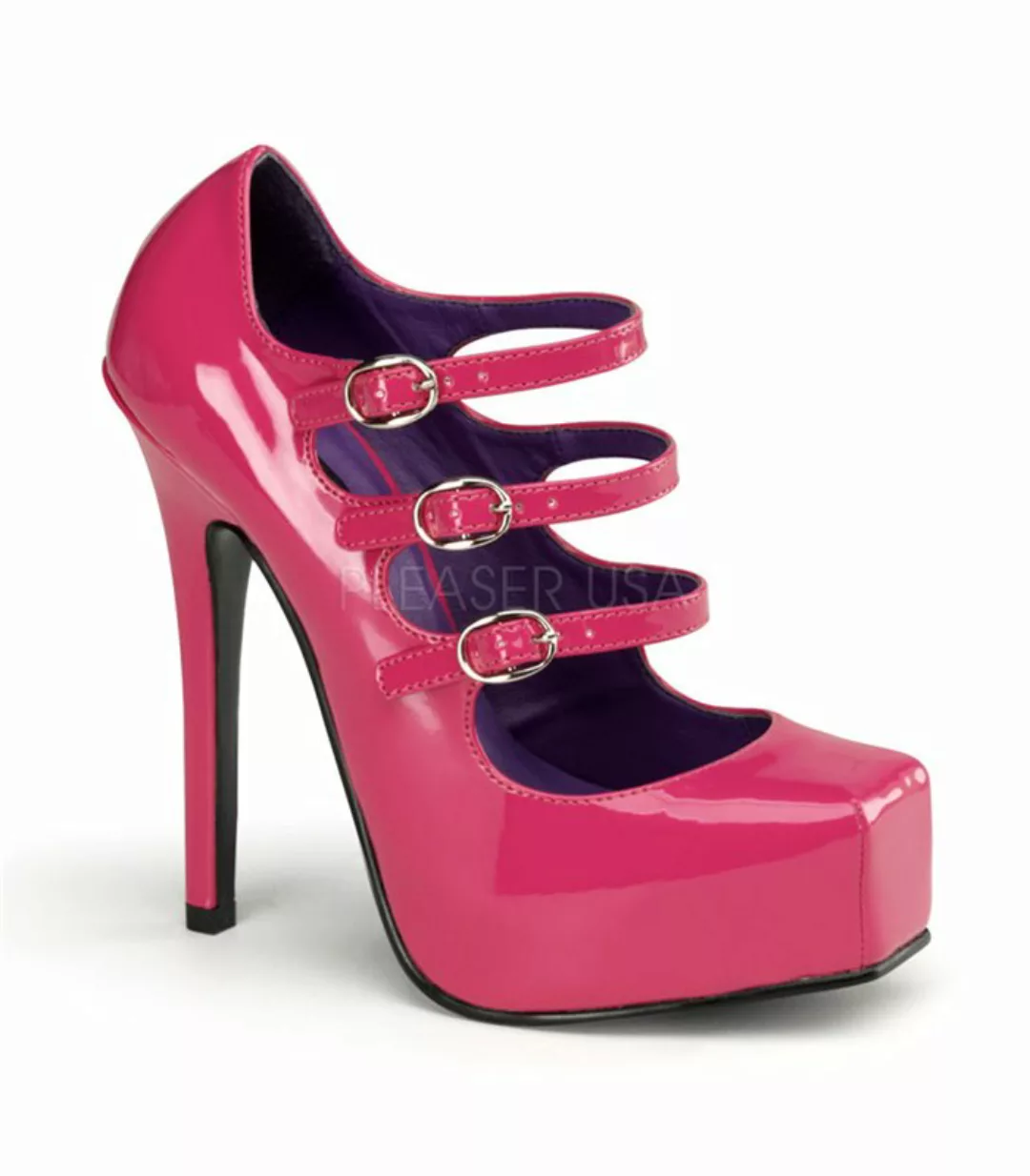 Plateau Pumps BONDAGE-03- Hot Pink (Schuhgröße: EUR 44) günstig online kaufen