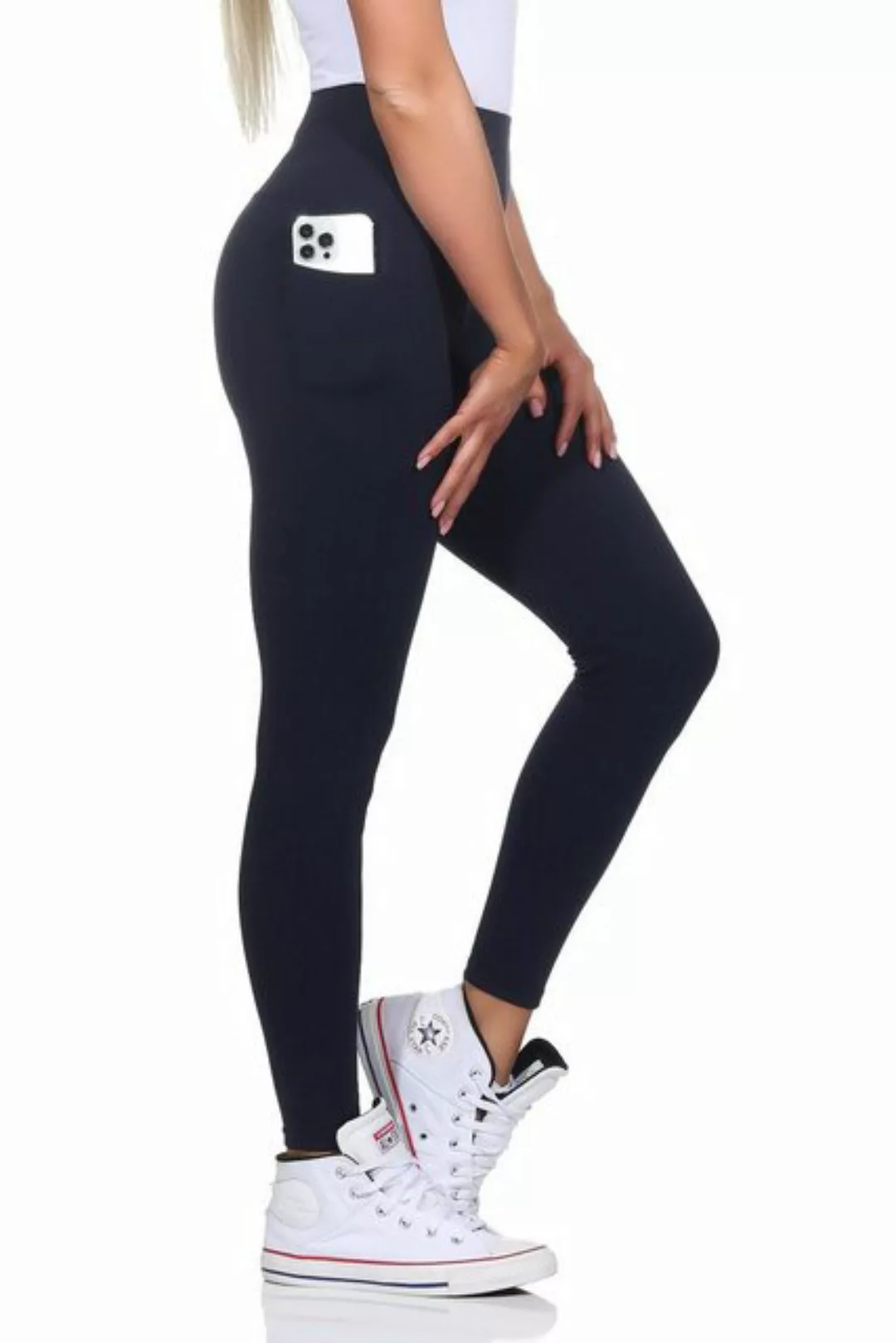 CLEO STYLE Leggings Damen Leggings 9007 2XL/3XL Navy 9007 günstig online kaufen