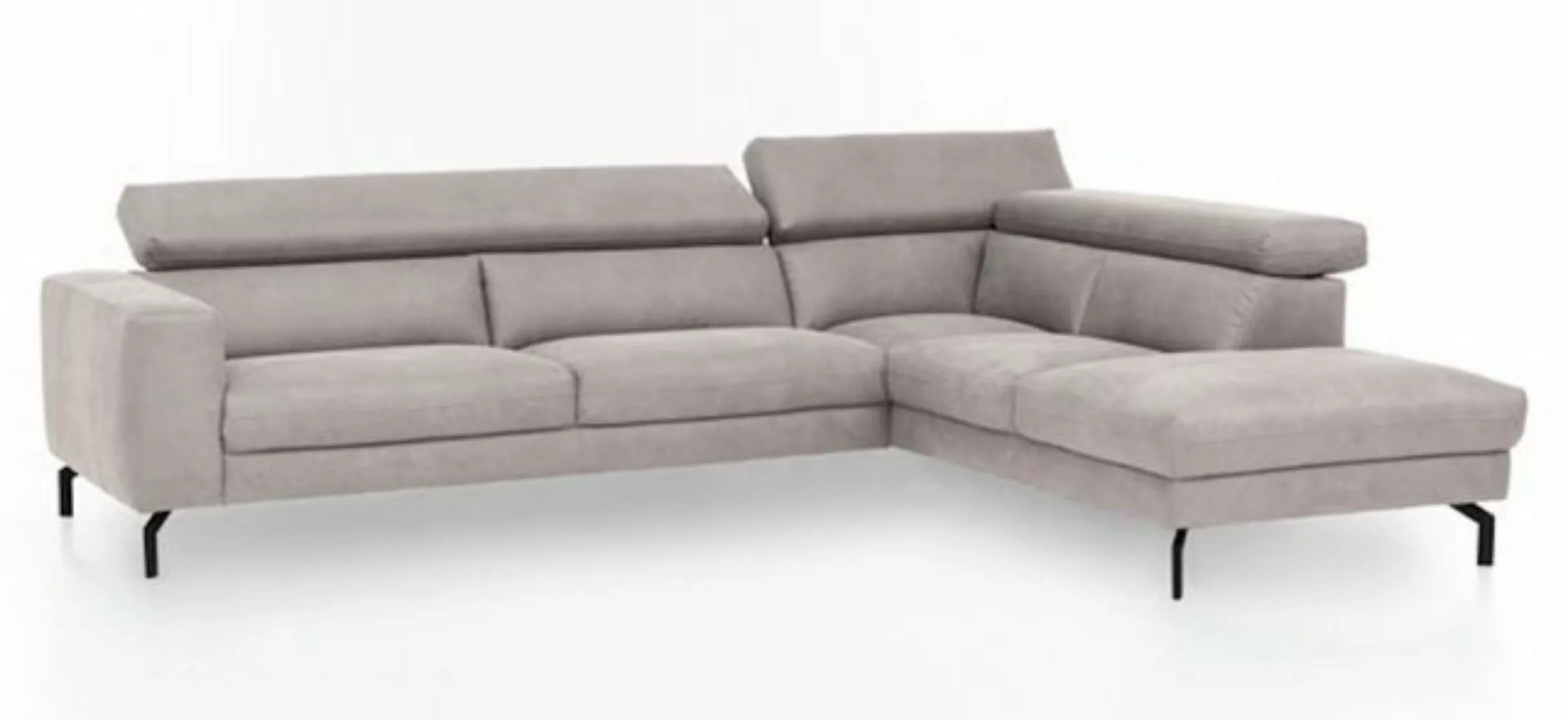 Feldmann-Wohnen Ecksofa Chenna, Chennai 1 Teile, 305x233x76-96cm silber Ott günstig online kaufen