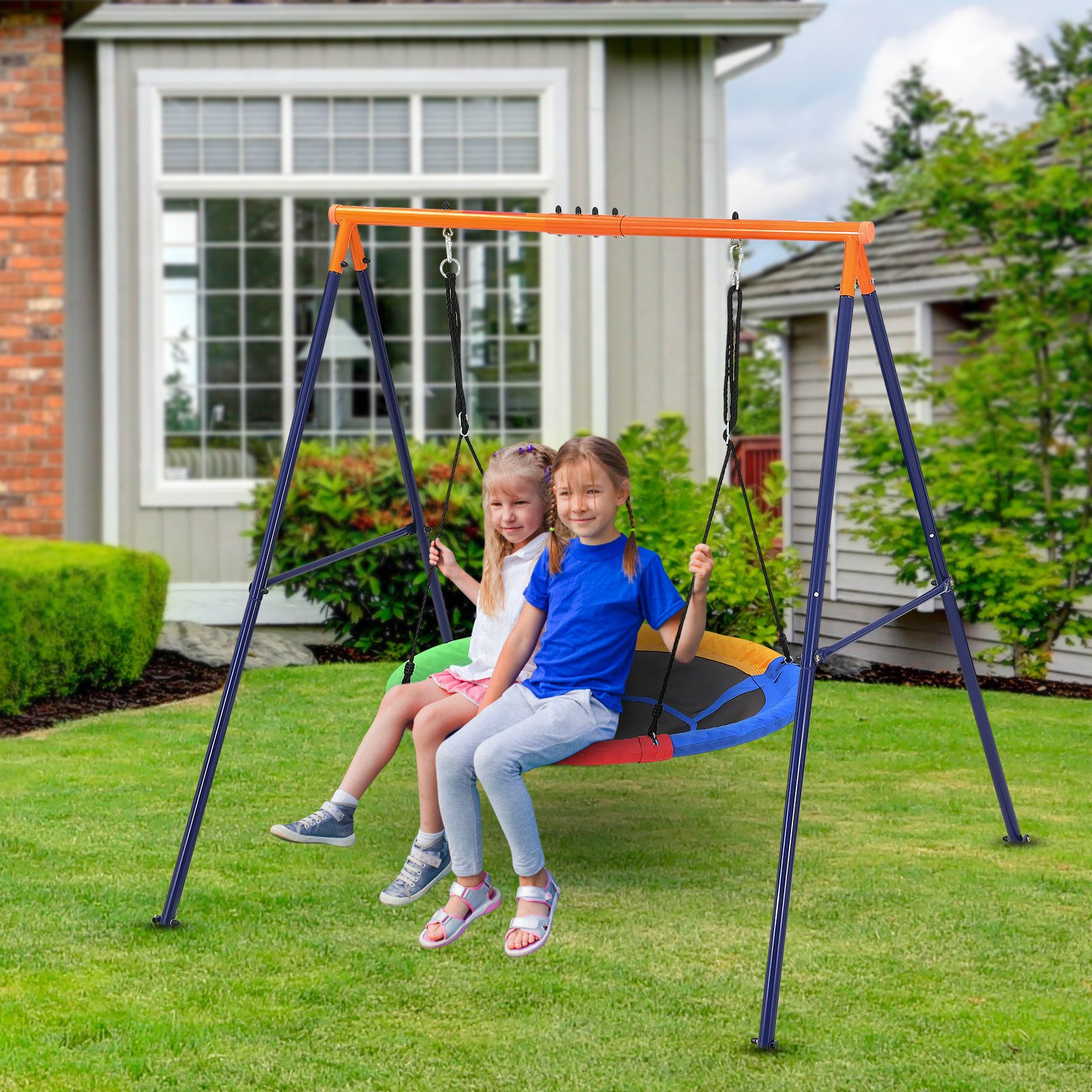 GarveeMore Doppelschaukel Schaukelgestell Outdoor 200 kg günstig online kaufen