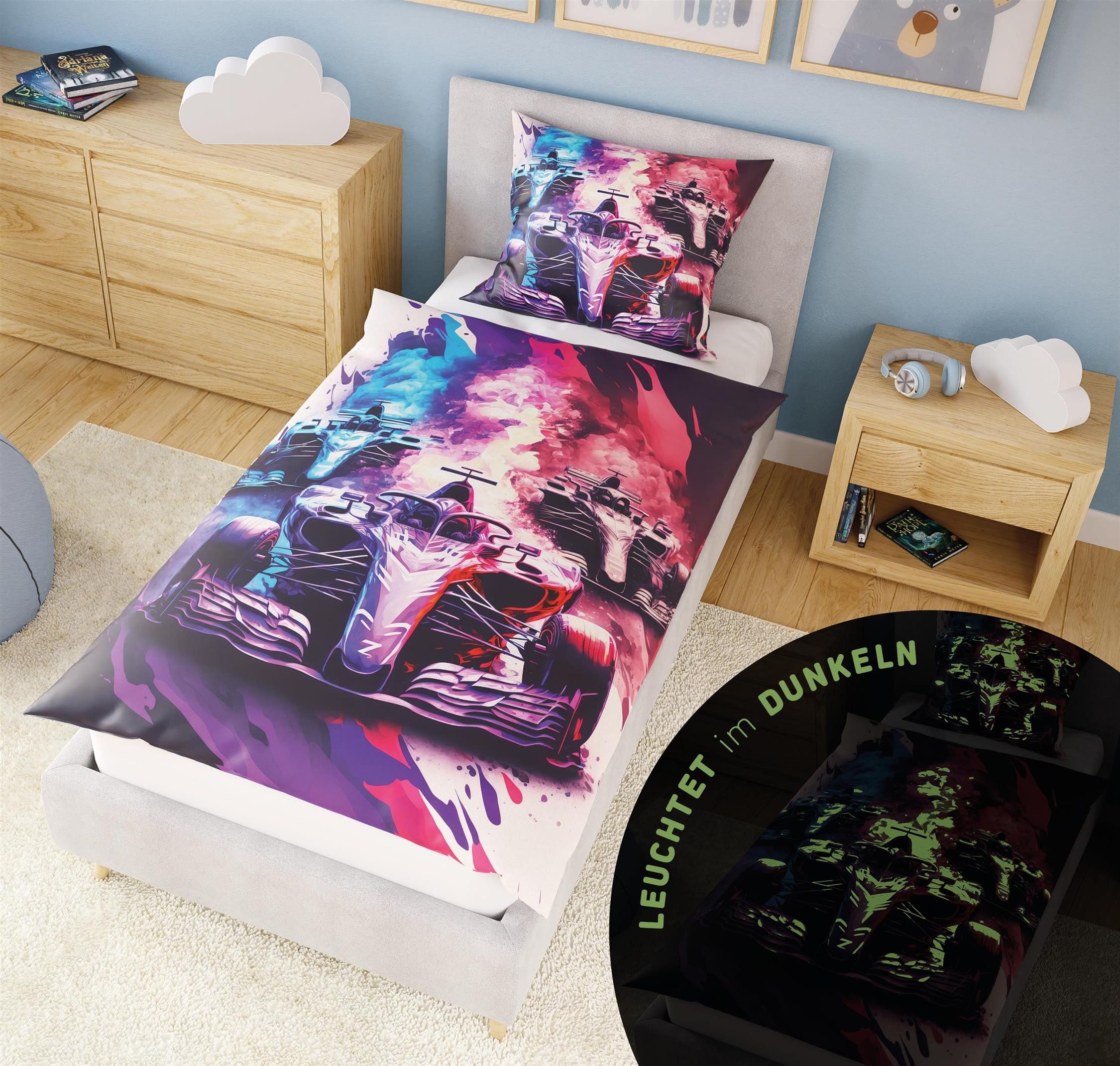 Carpe Sonno Kinderbettwäsche 135x200 Leuchtende Bettwäsche günstig online kaufen
