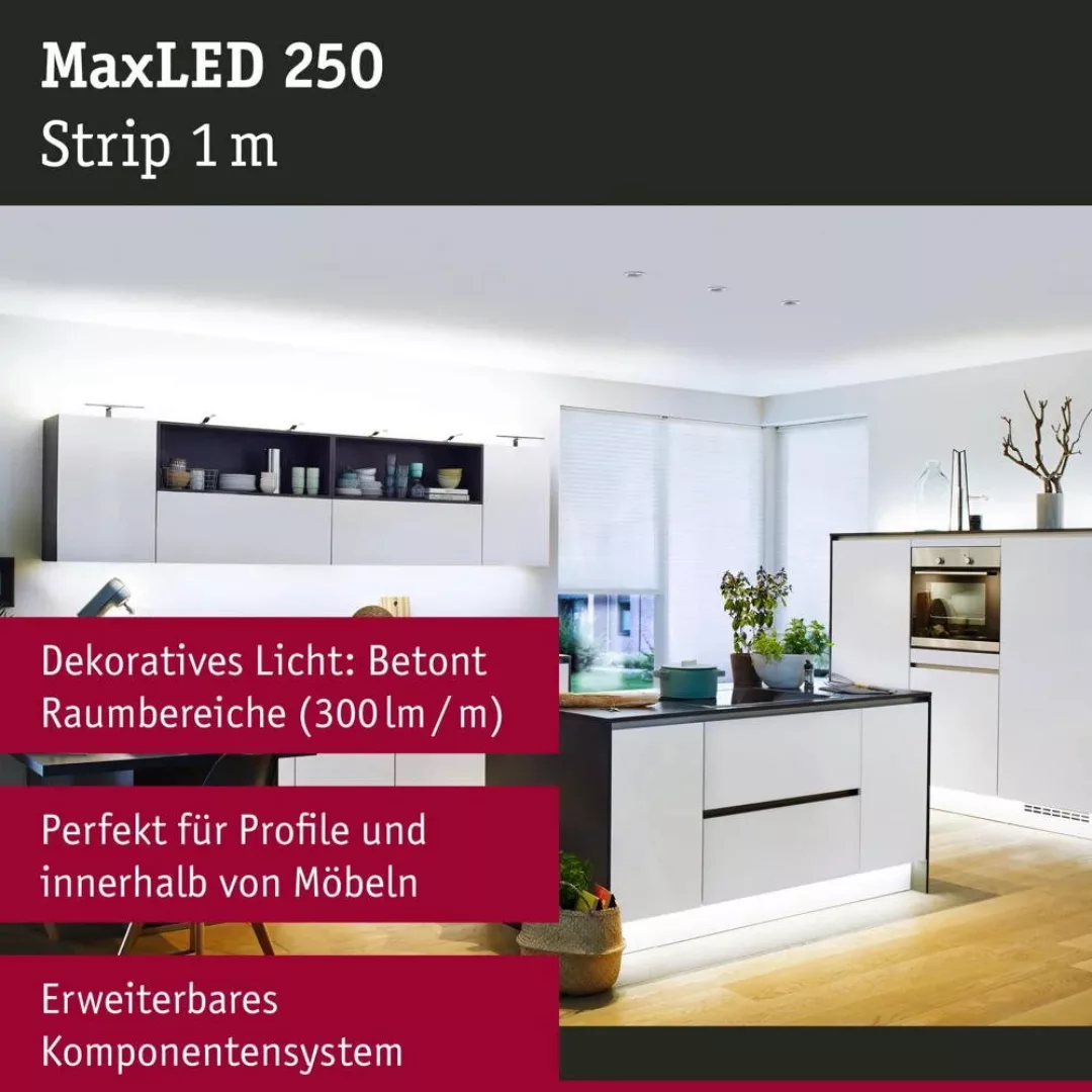 LED Strip MaxLED Erweiterung in Silber 4W 300lm 6500K 1000mm günstig online kaufen