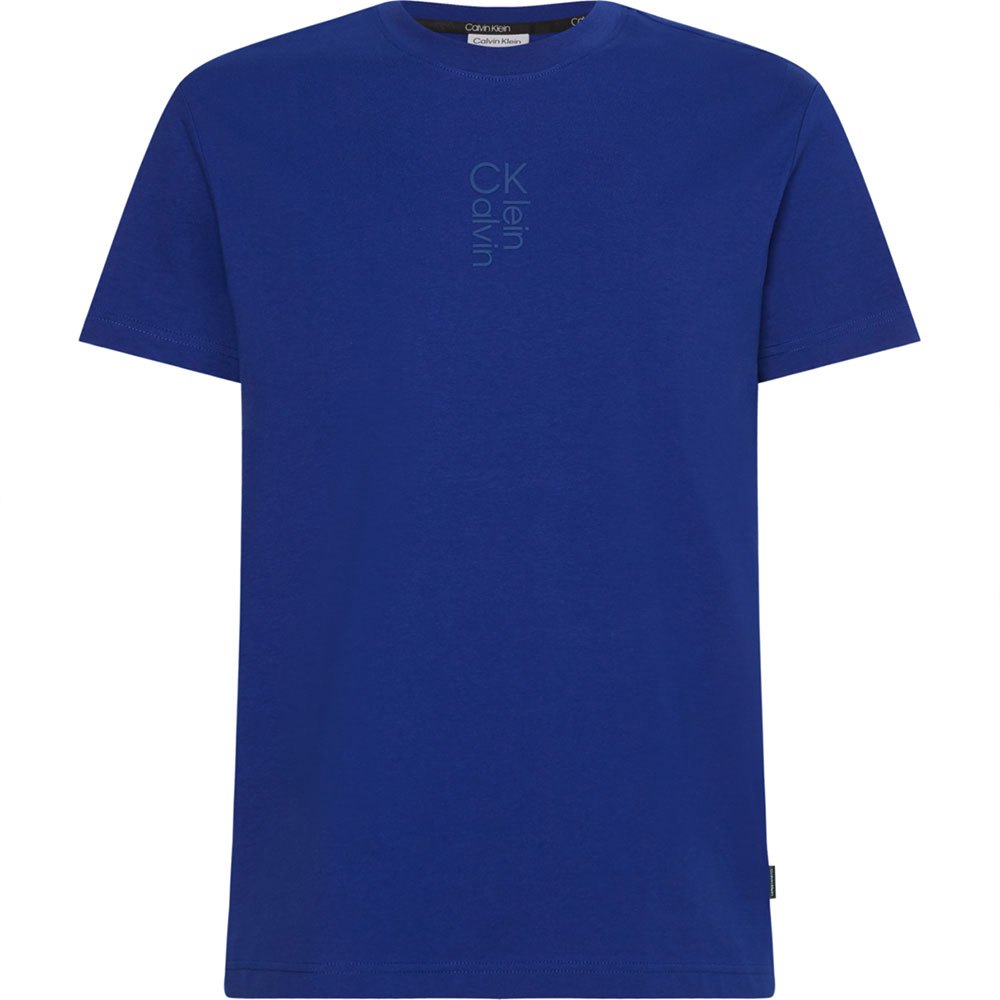 Calvin Klein Hybrid Logo Kurzärmeliges T-shirt L Mid Azure Blue günstig online kaufen