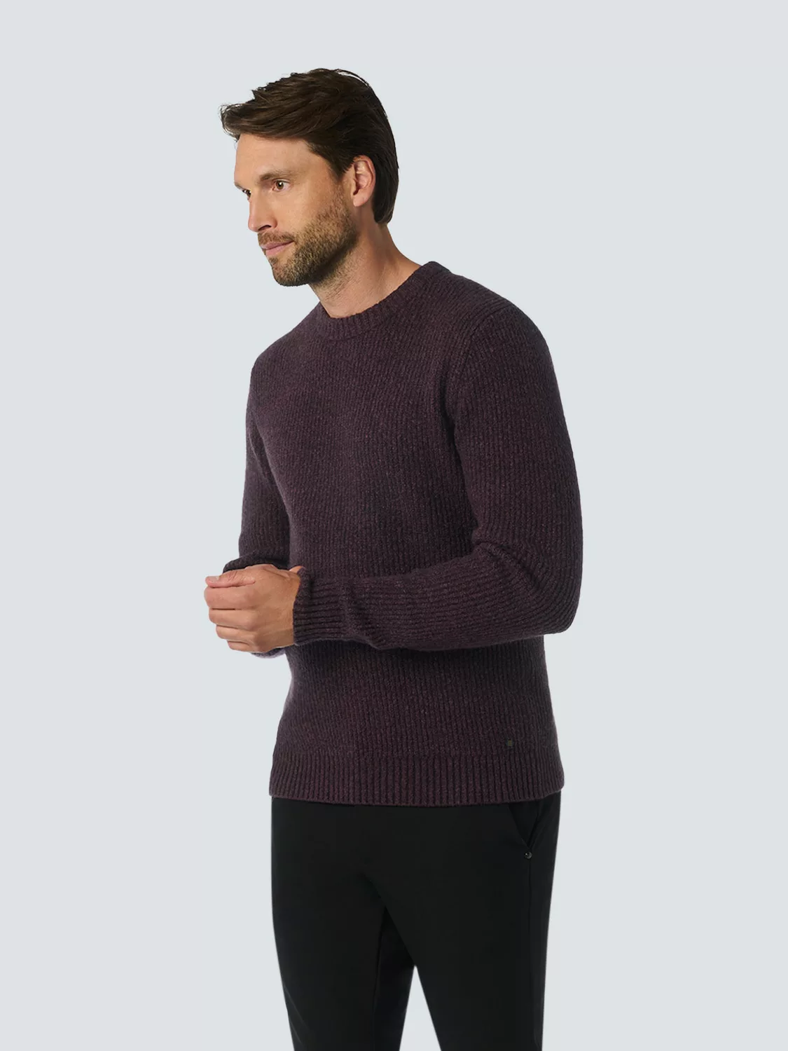 NO EXCESS Strickpullover in melierter Optik günstig online kaufen