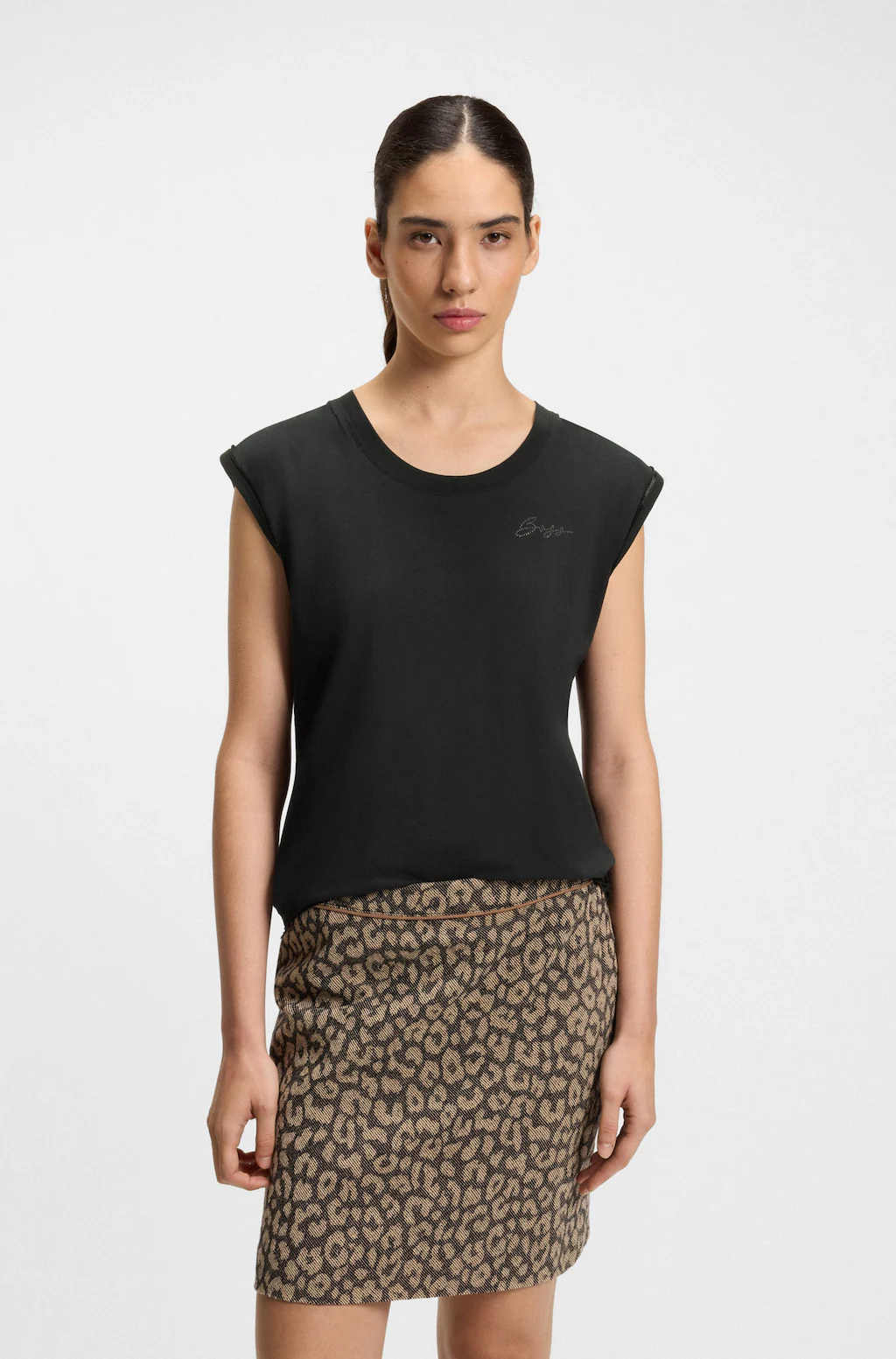 BOSS ORANGE Rundhalsshirt "Elai Premium Damenmode", im Relaxed Fit, ärmello günstig online kaufen
